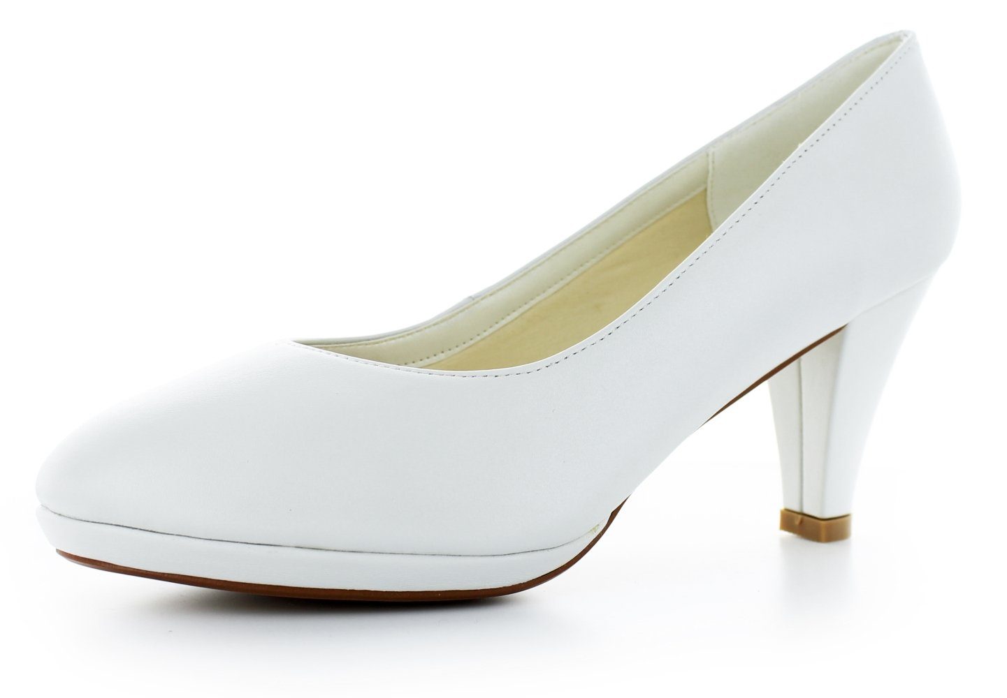 White Lady 833 klassische Leder Brautschuhe Pumps