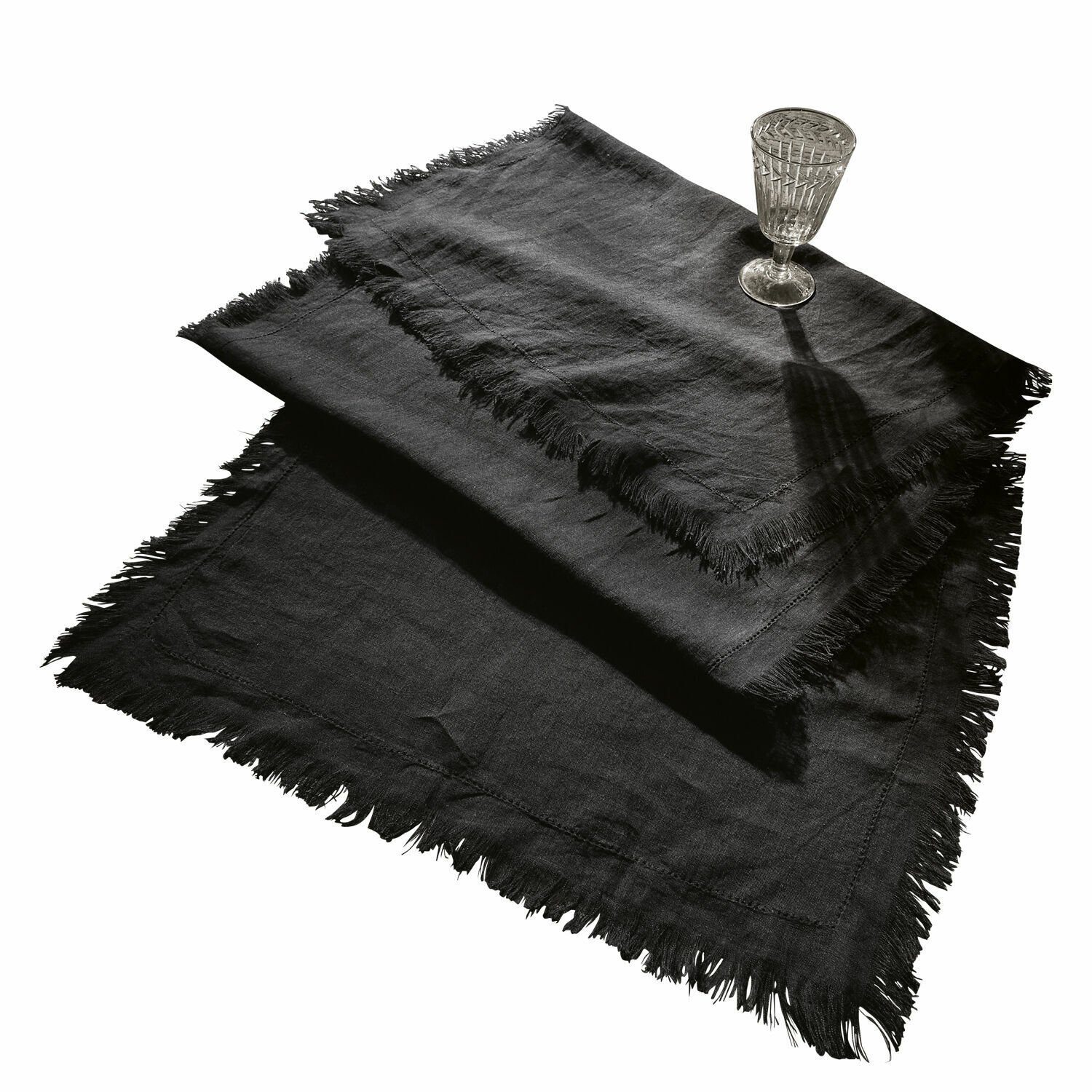 Mirabeau Tischläufer Tischläufer Pibrac schwarz günstig online kaufen