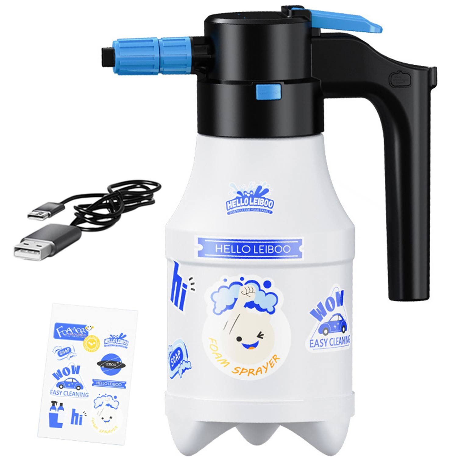 Akku-Drucksprühgerät Elektrische Schaumsprüher 1.5L Schaumsprühflasche Cordless