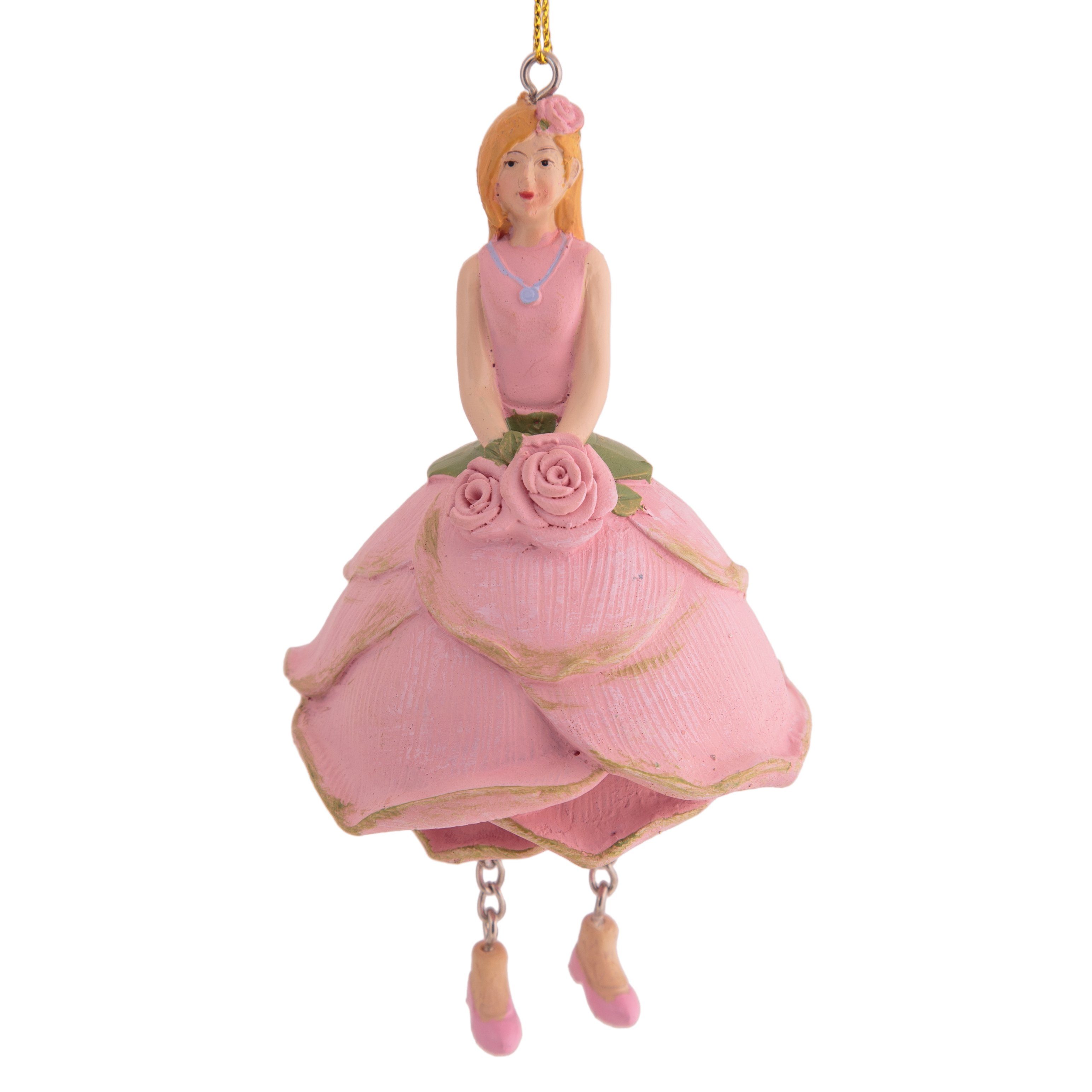 Dekofigur Blumenmädchen Figur Alice Rose Rosa Dekofigur Gartenfigur für Innen