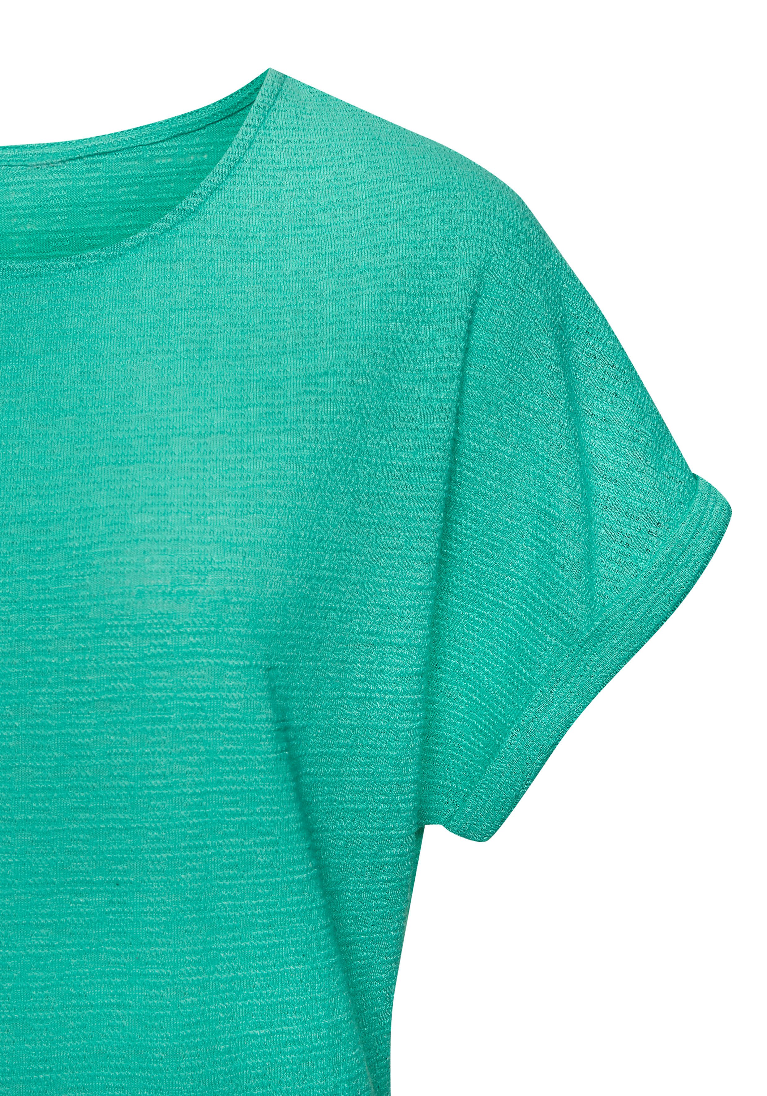 Vivance by Lascana T-Shirt mit modischer Struktur aus bügelfreier, luftiger Qualität mit Baumwolle