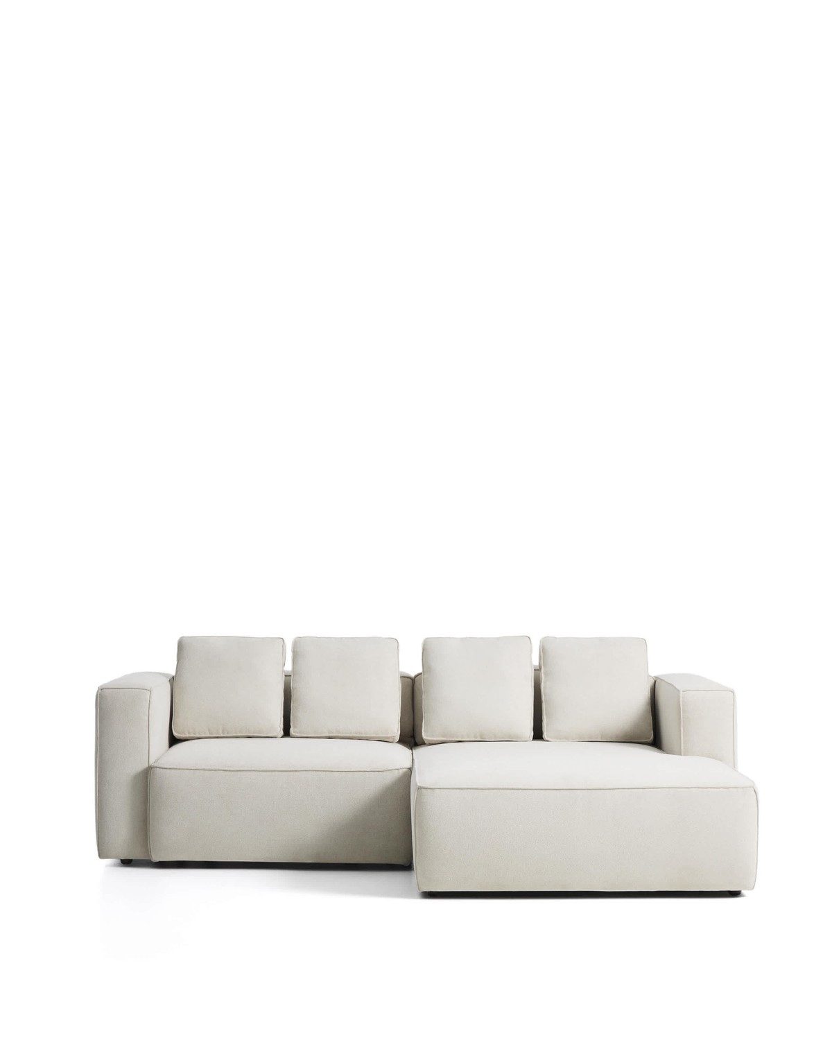 Natur24 Sofa Marela 3-Sitzer Bettsofa 236 x 87 x 170 cm Holz Kiefer Chenille Beige
