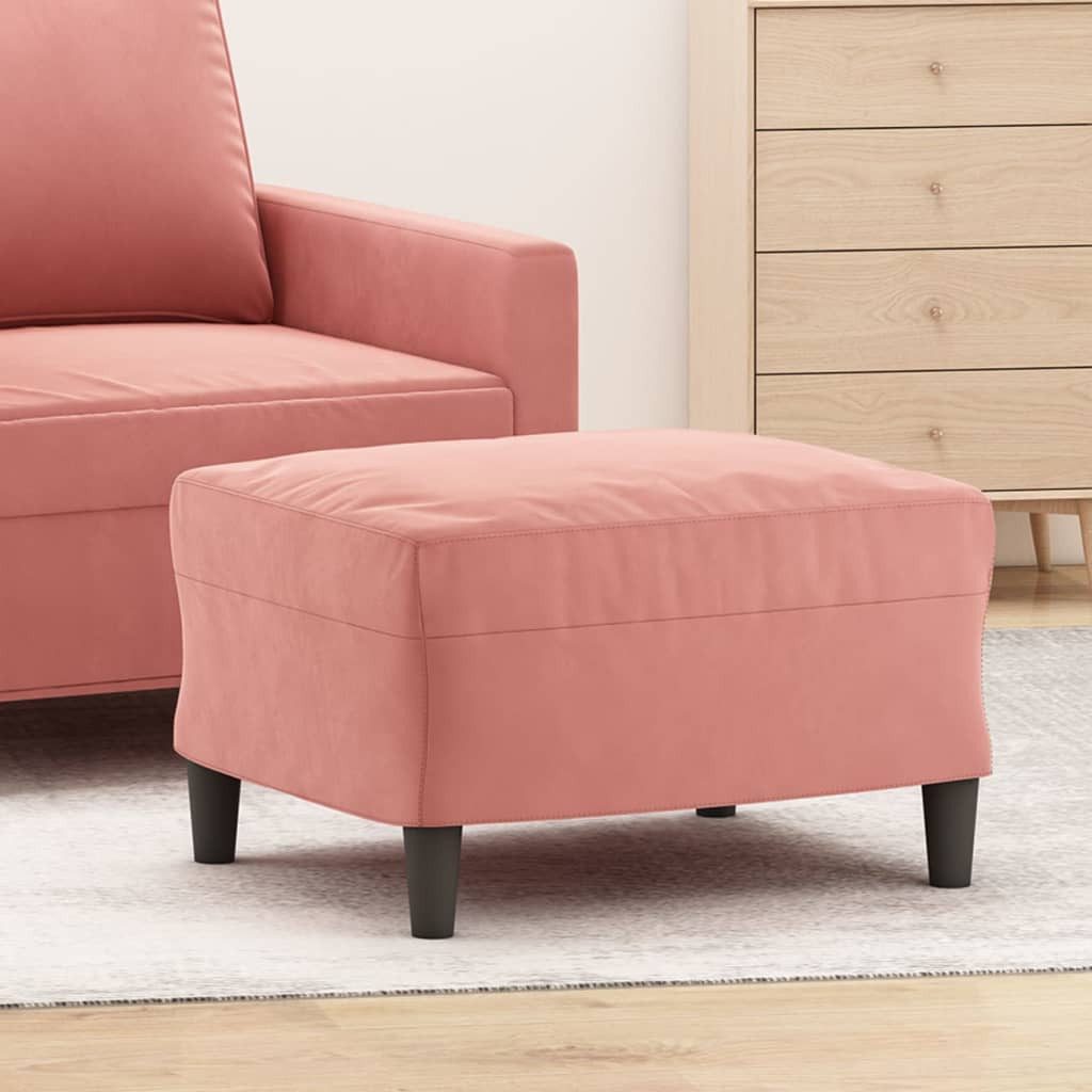 vidaXL Fußhocker 60 x 50 x 41 cm Fußhocker Rosa 60x50x41 cm Samt