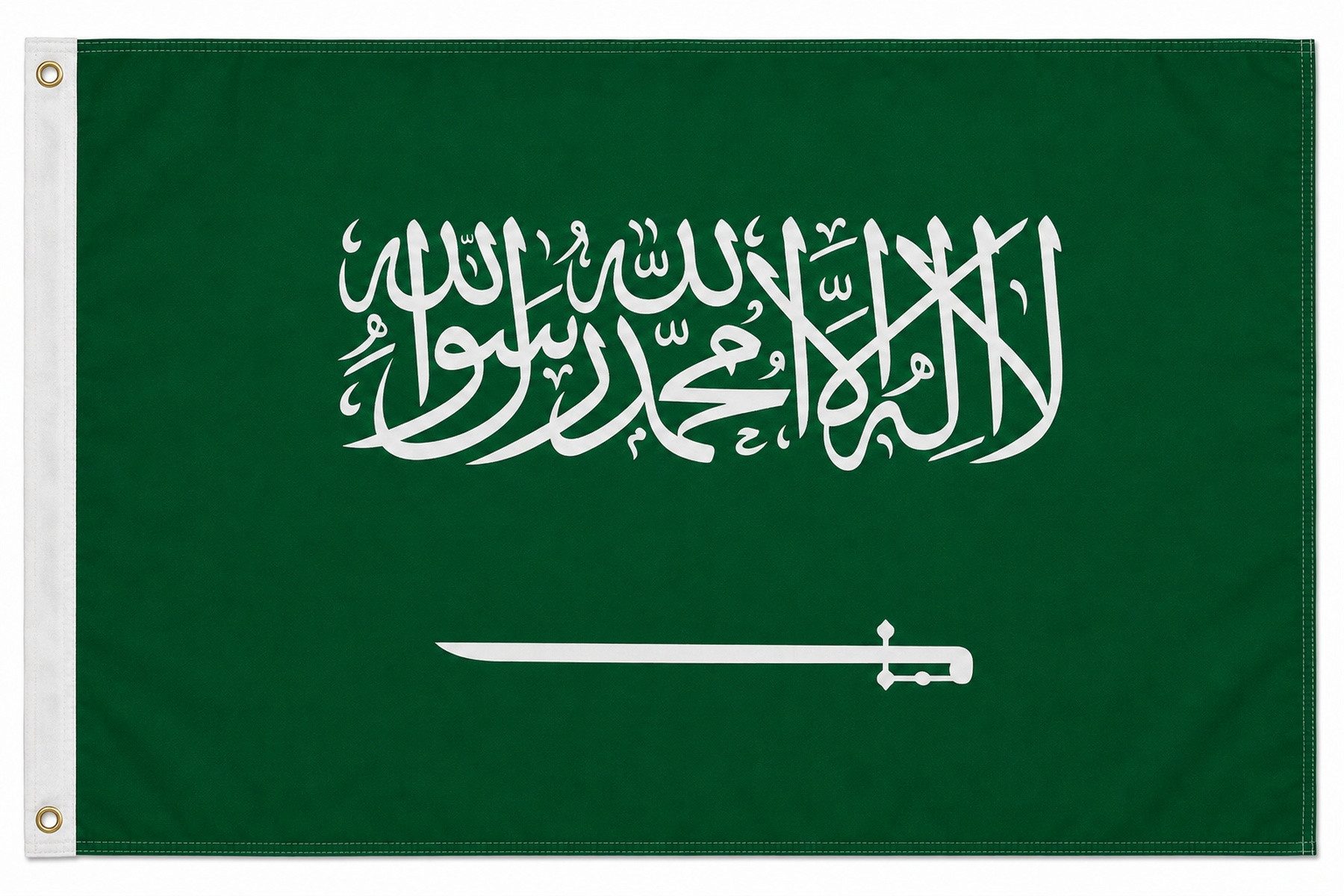 trends4cents Flagge XXL Flagge Fahne mit 3 Messingösen in 250 x 150 cm (Saudi Arabien), für Fahnenmaste