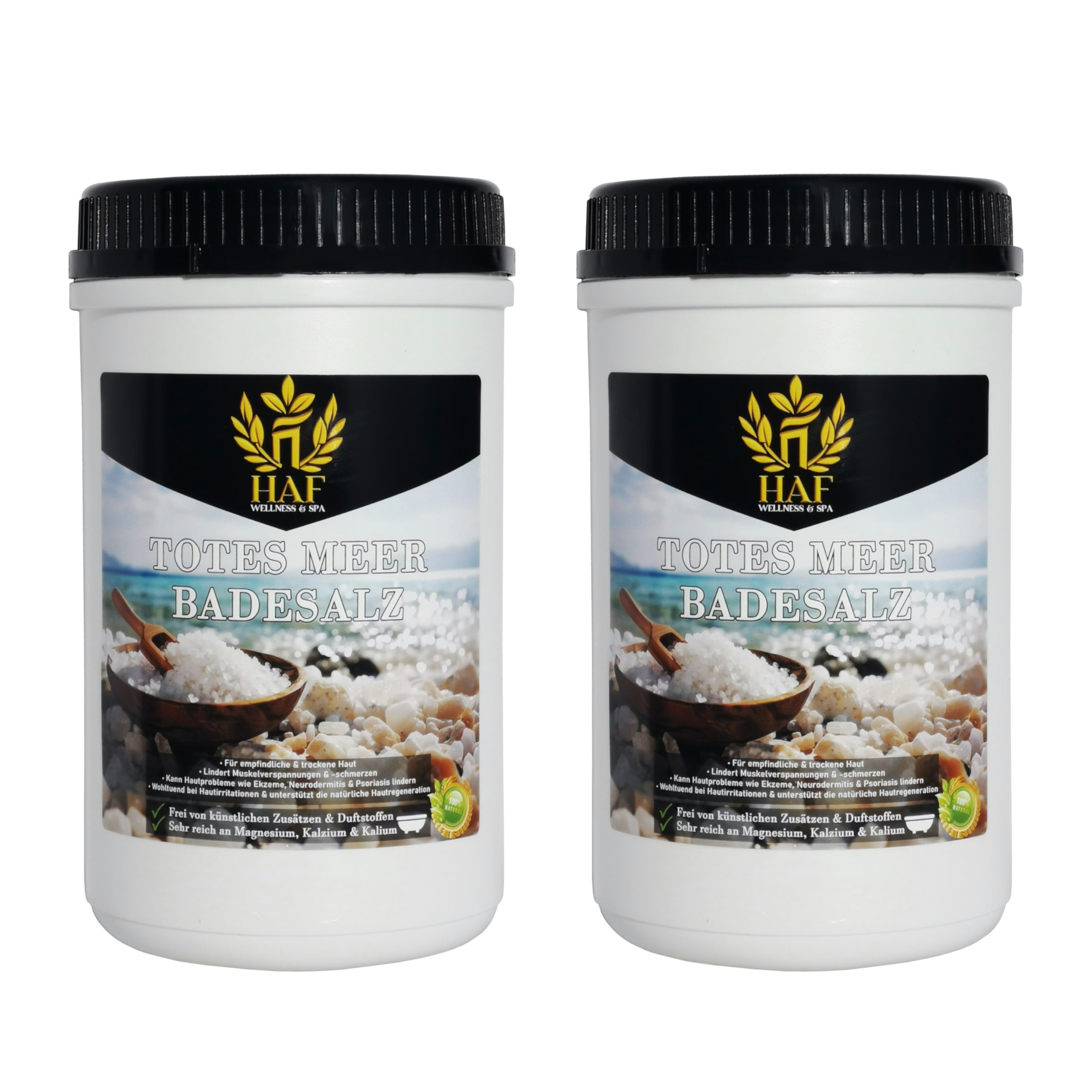 HAF Badesalz Premium Totes Meer Badesalz 1-25kg 100% reines Meersalz als Badezusatz, 1-tlg., Naturbelassen direkt vom toten Meer