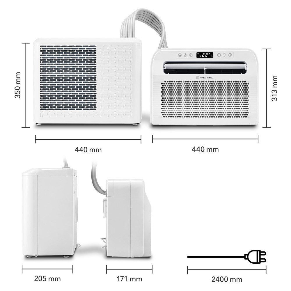 TROTEC Split-Klimagert TROTEC Camping Split-Klimagert PAC-C 1500 S WiFi, Split  Klimaanlage