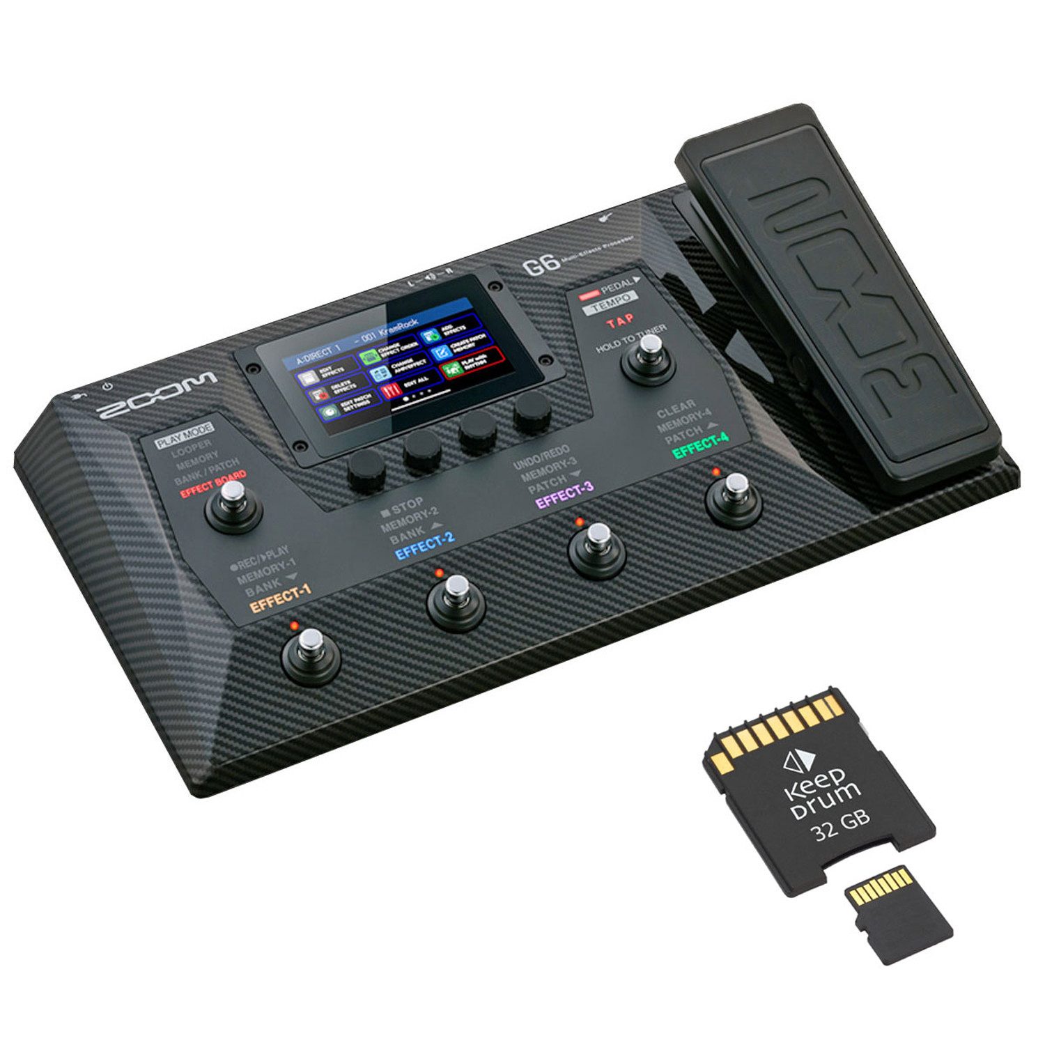 E-Gitarre Zoom G6 Multi-Effektgerät mit Speicherkarte