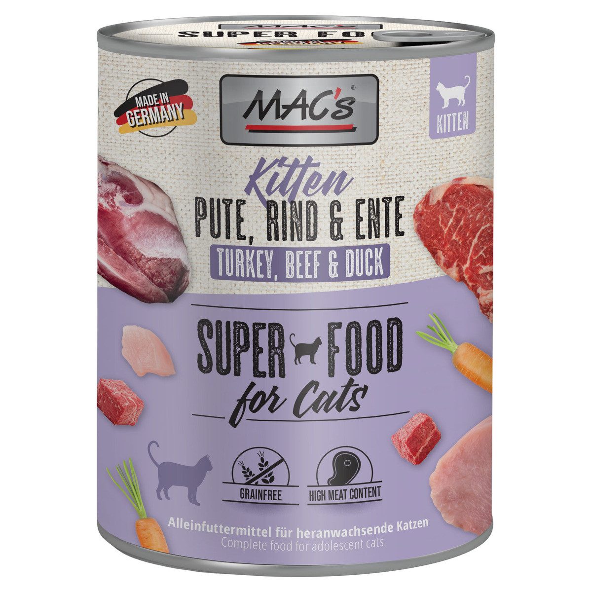 MAC'S Kitten 800 g - 6 Stück, Nassfutter für: Katze