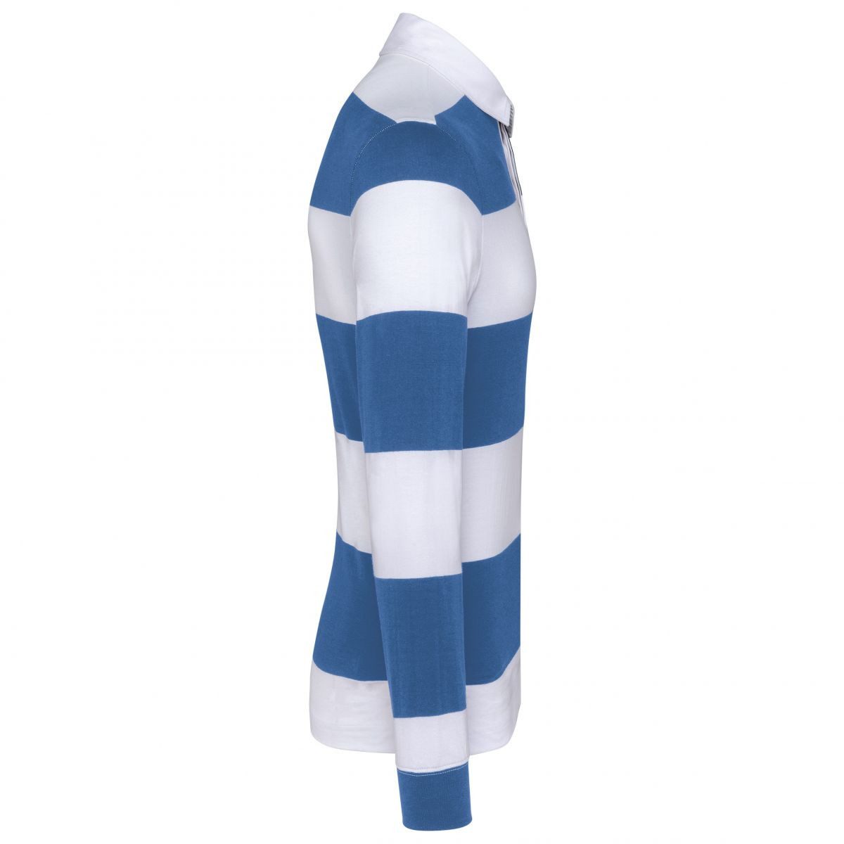 Kariban Langarm-Poloshirt Gestreiftes Polohemd mit langen Ärmeln, Unisex – Bild 5 von 5