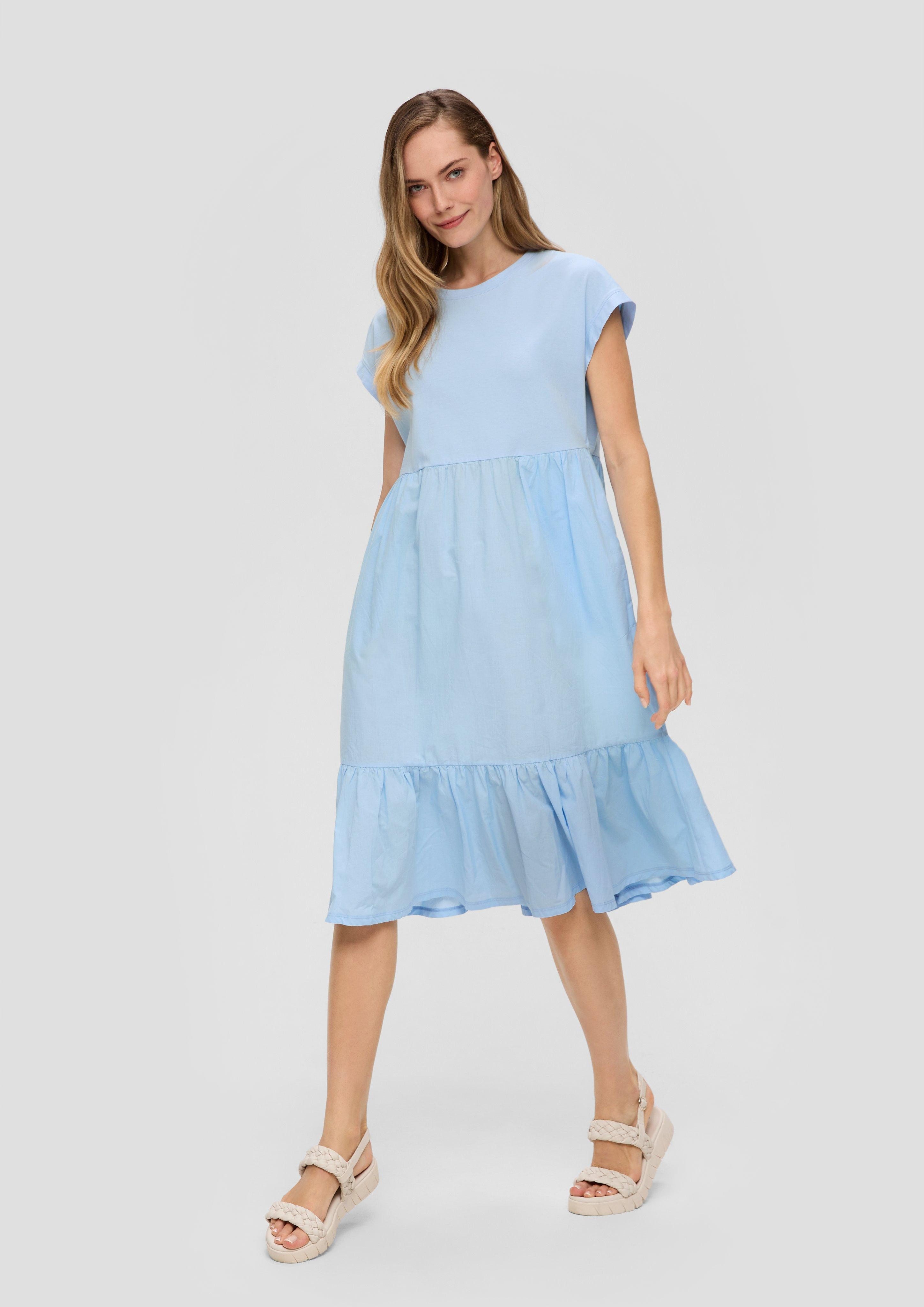 Maxikleid Luftiges Baumwollkleid im Fabricmix und Relaxed Fit