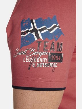 Jan Vanderstorm T-Shirt HINDERK mit Details in Kontrastfarben