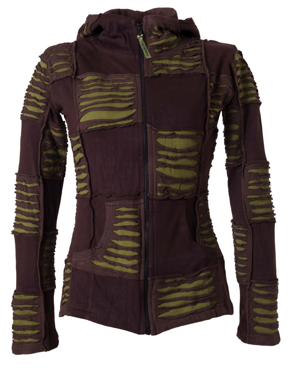Vishes Kurzjacke Patchwork Jacke mit Cutwork günstig online kaufen