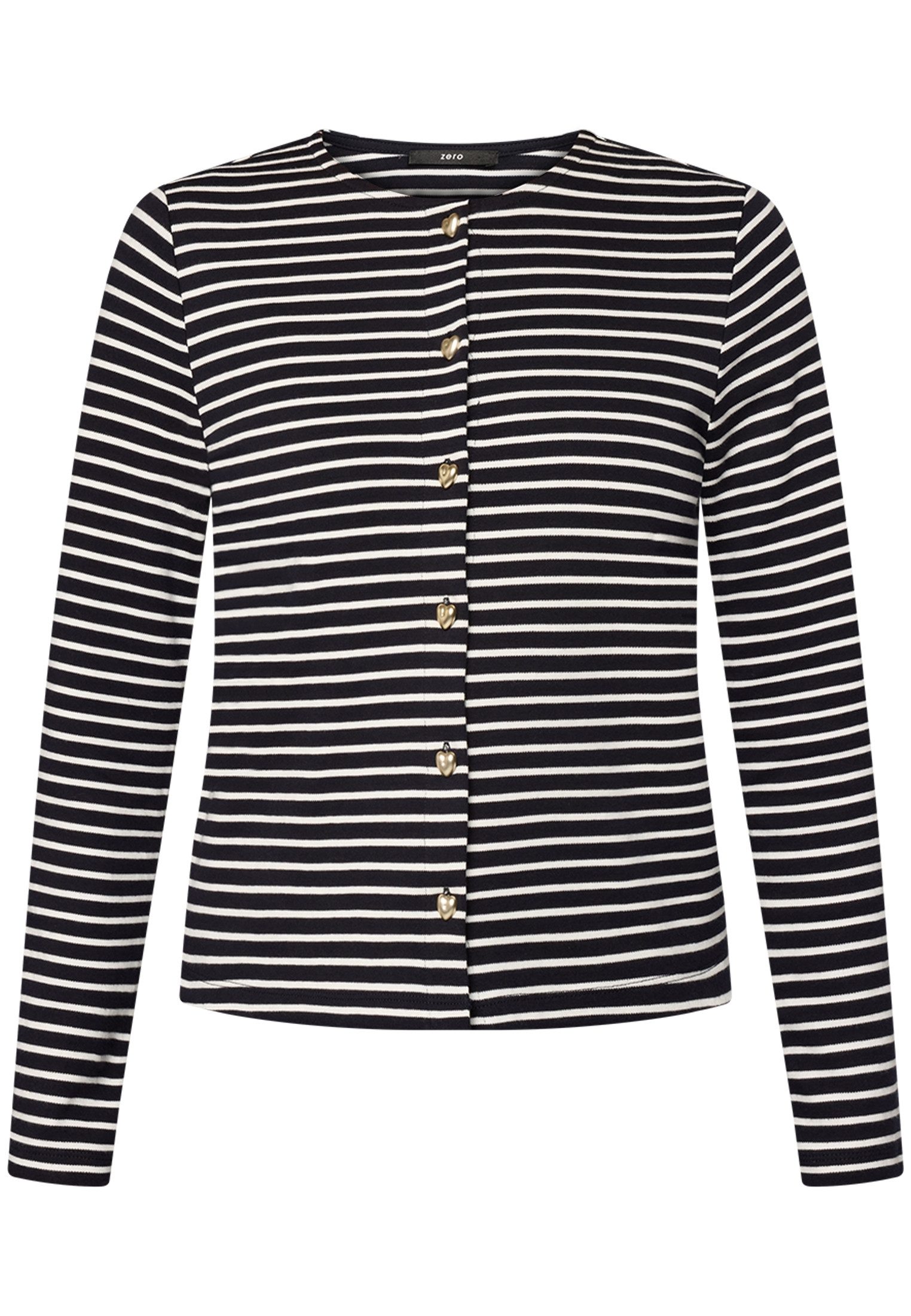 Zero Sweatshirt Damen mit Knopfleiste Knopfleiste günstig online kaufen