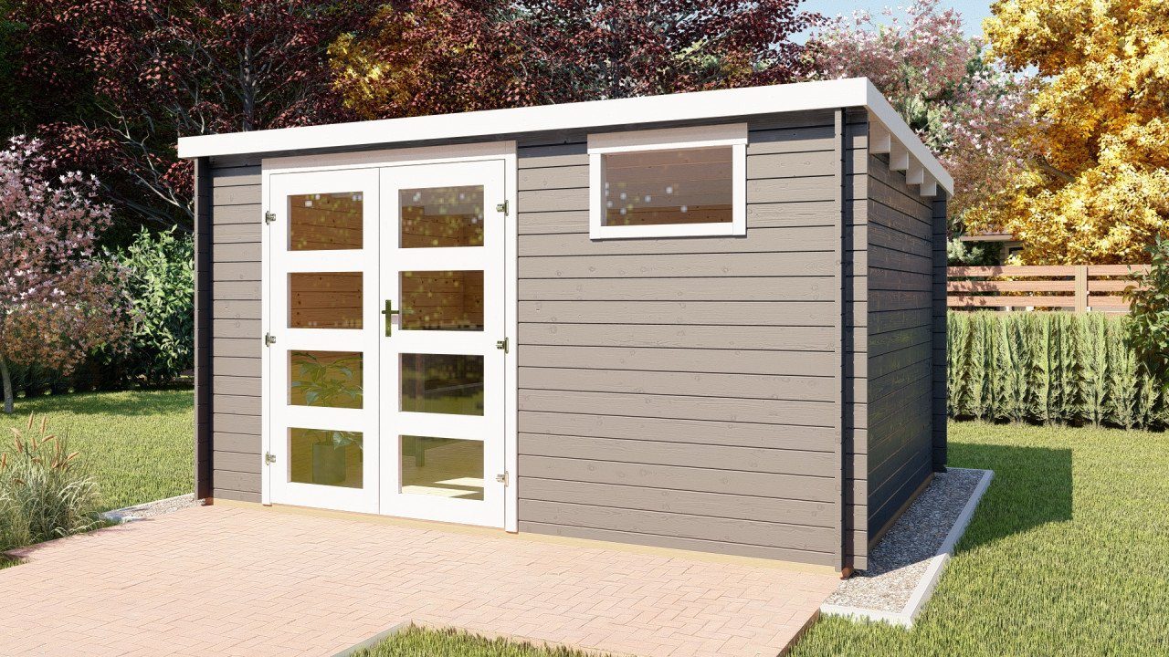 Finn Art Blockhaus Gartenhaus Funny 6 Holzhaus Blockbohlenhaus, BxT: 390x390 cm