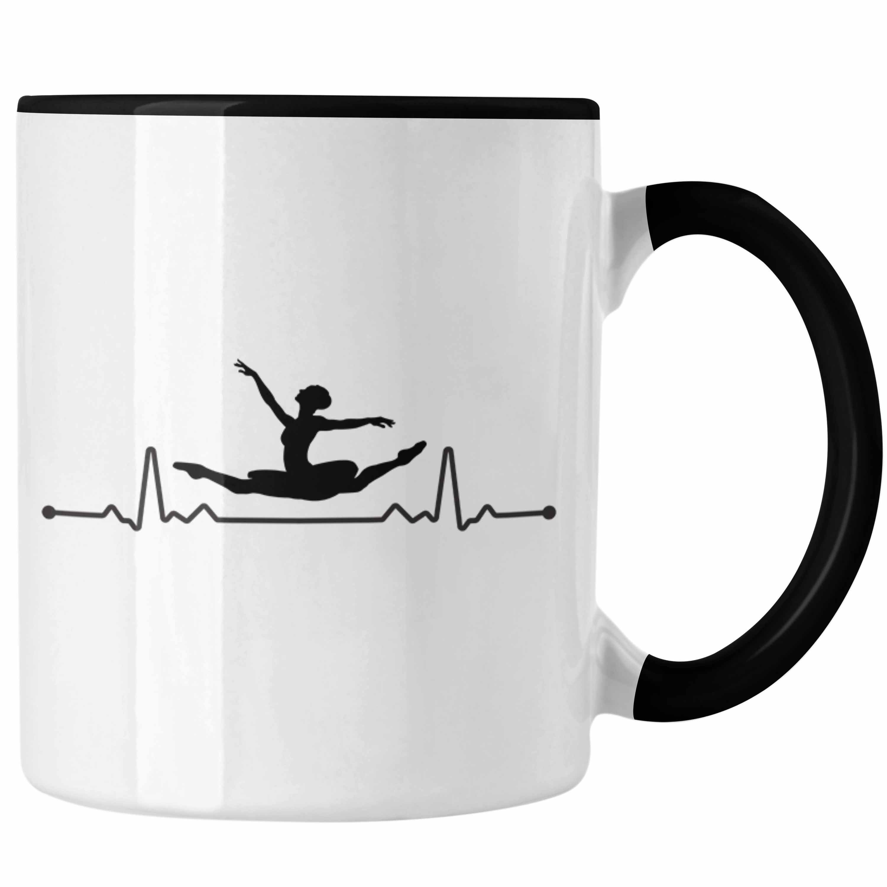 Tasse Trendation Geschenk - Ballerina Geschenkidee Mädchen Tänzerin Trendation Tanzen Frauen Kaffeetasse Schwarz Tasse Ballett