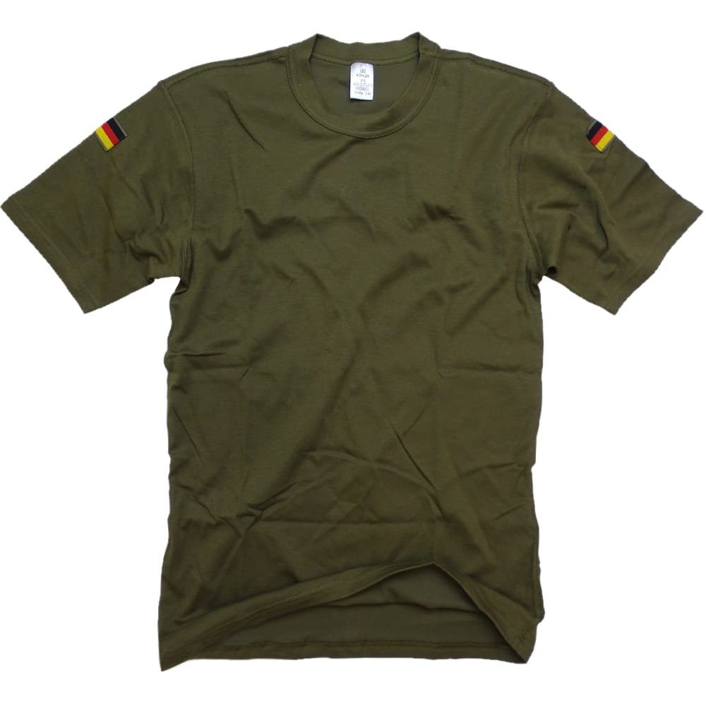 Leo Köhler T-Shirt Original Bundeswehr Leo Köhler T-Shirt Tropen mit Flaggen Oliv