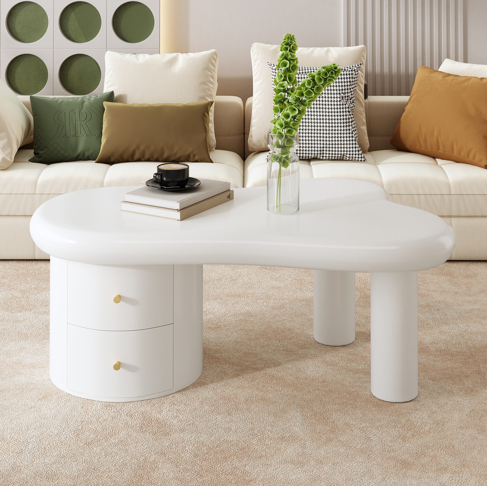 Merax Couchtisch Unregelmäßige Kaffeetisch Sofatisch (1-St), günstig online kaufen
