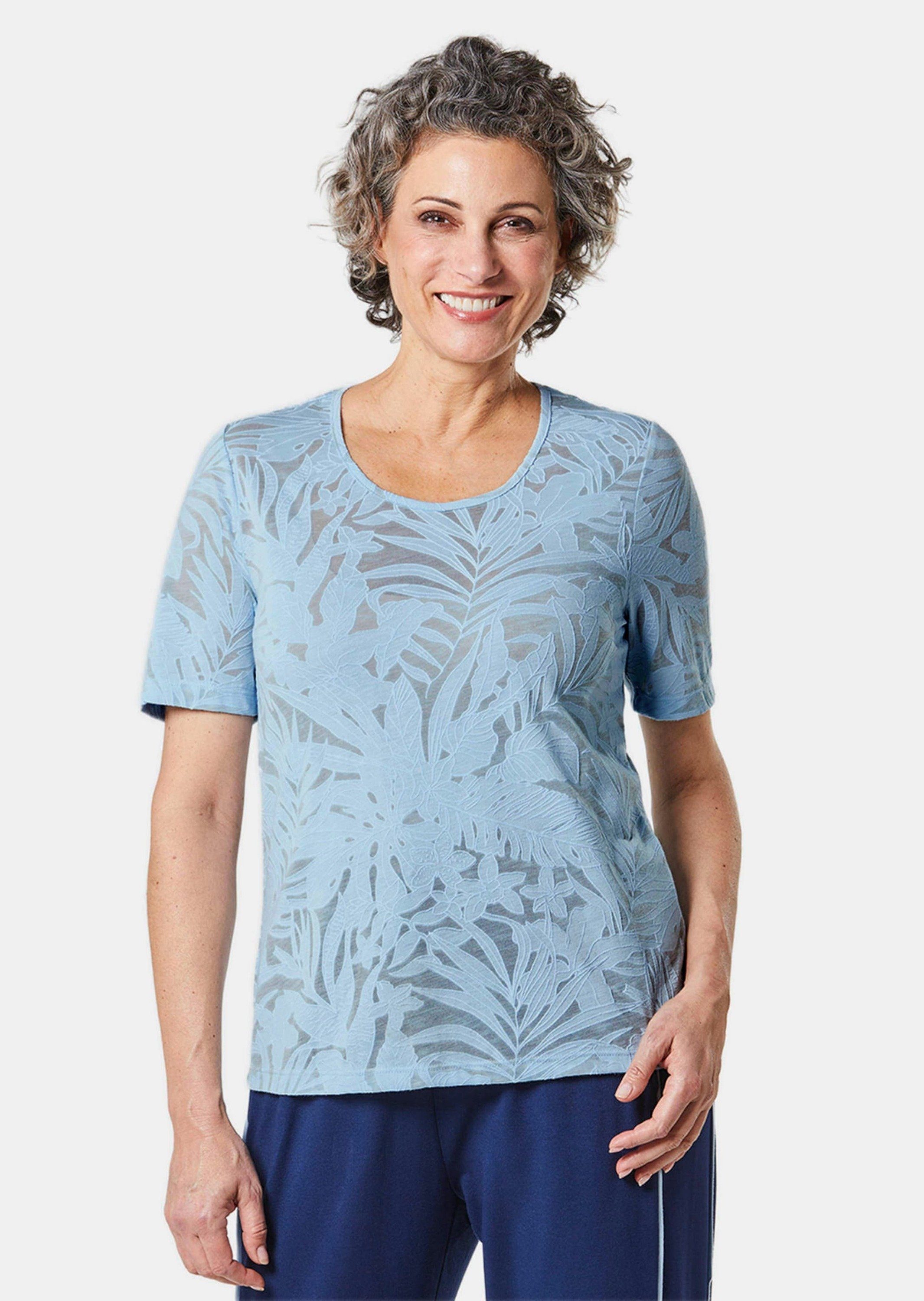 T-Shirt Kurzgröße: T-Shirt mit Ausbrenneroptik