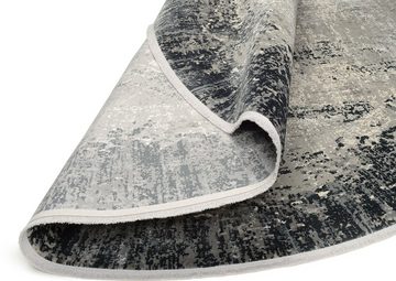 Teppich BORDER, WK WOHNEN, rund, Höhe: 8 mm, hochwertiger Viskoseanteil, samtweiche Oberfläche mit 3 D Effekt