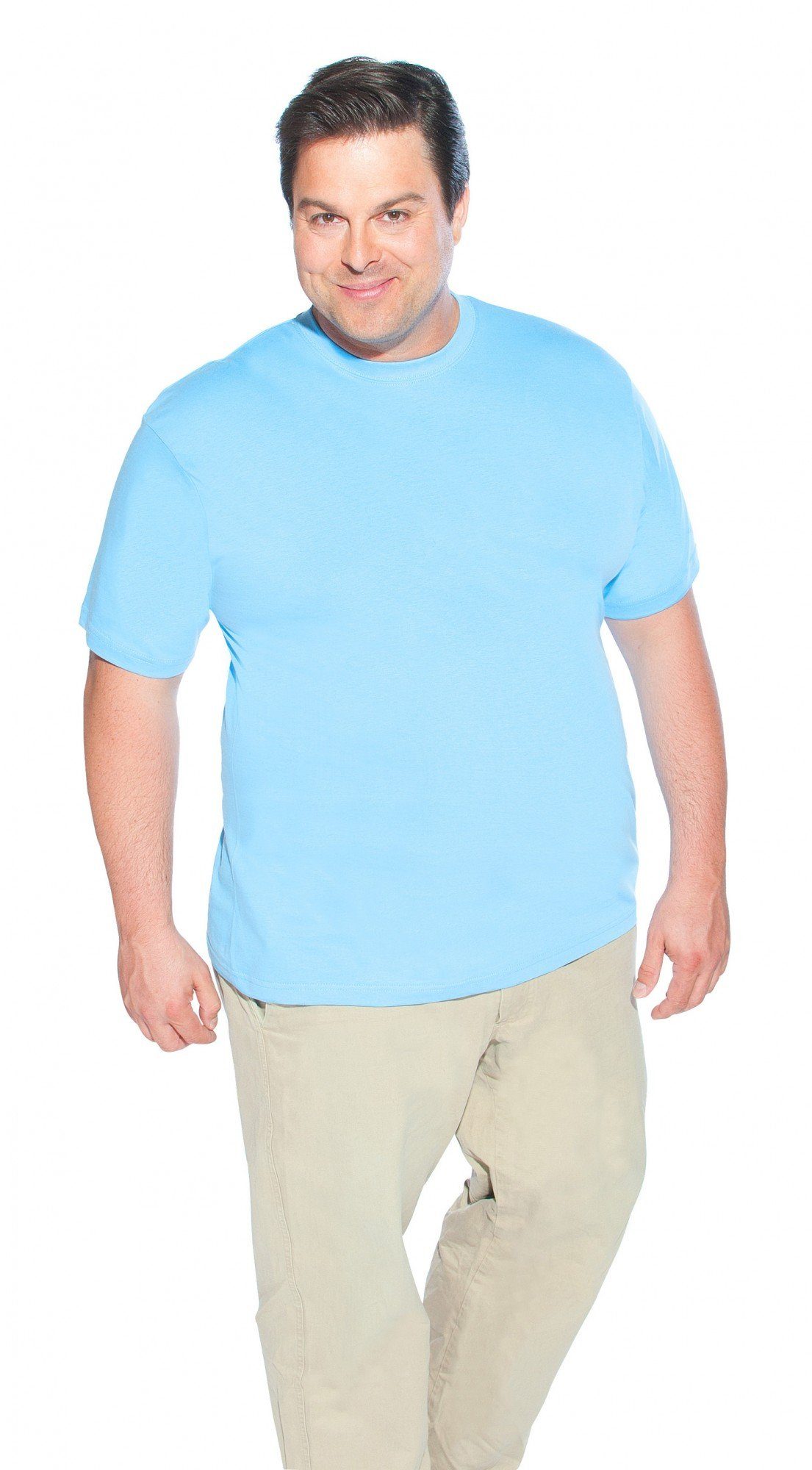 T-Shirt Übergröße Berry Premium T-Shirt in Rundhals Promodoro Cherry
