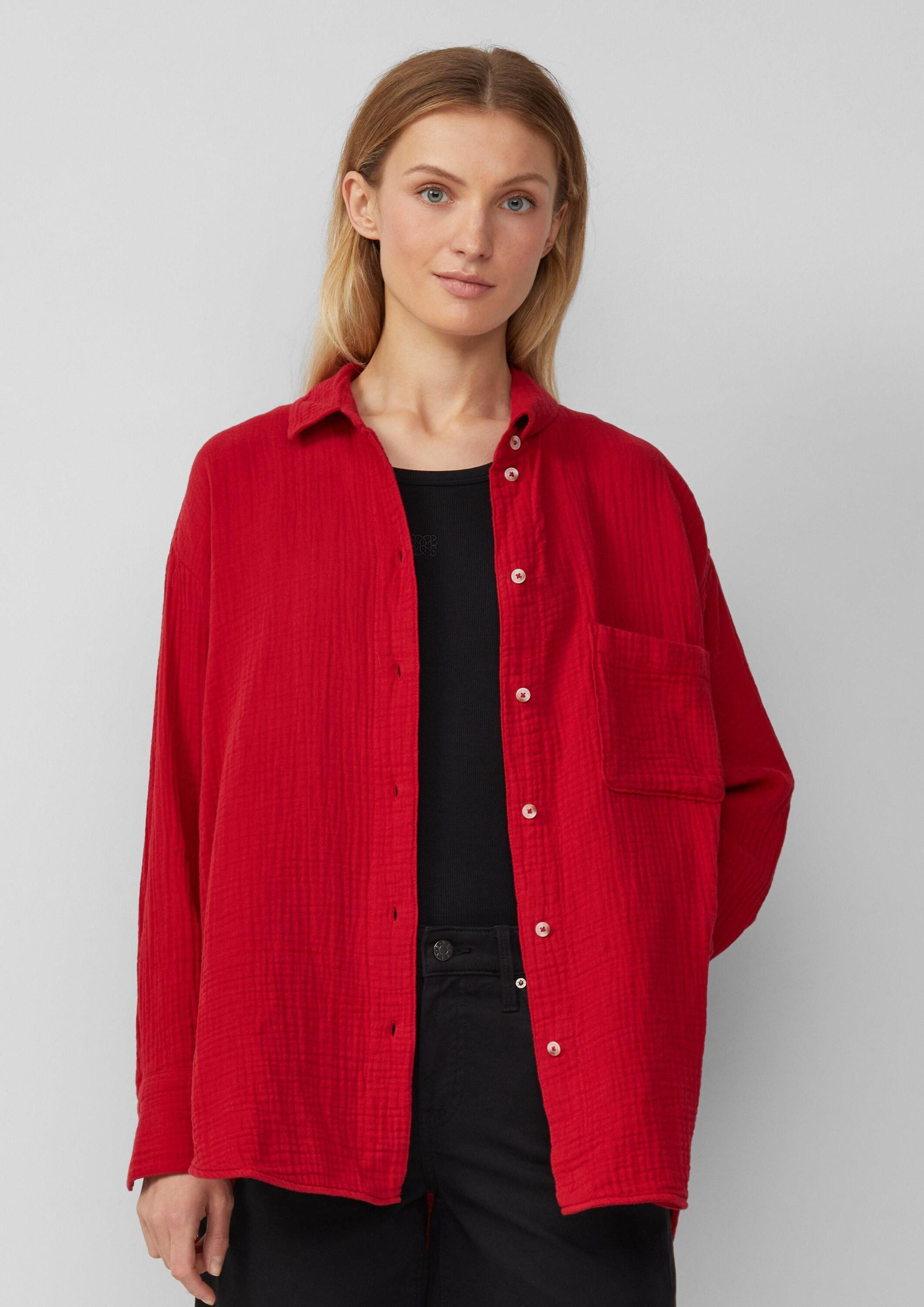 s.Oliver Langarmbluse Bluse Oversized Bluse aus günstig online kaufen