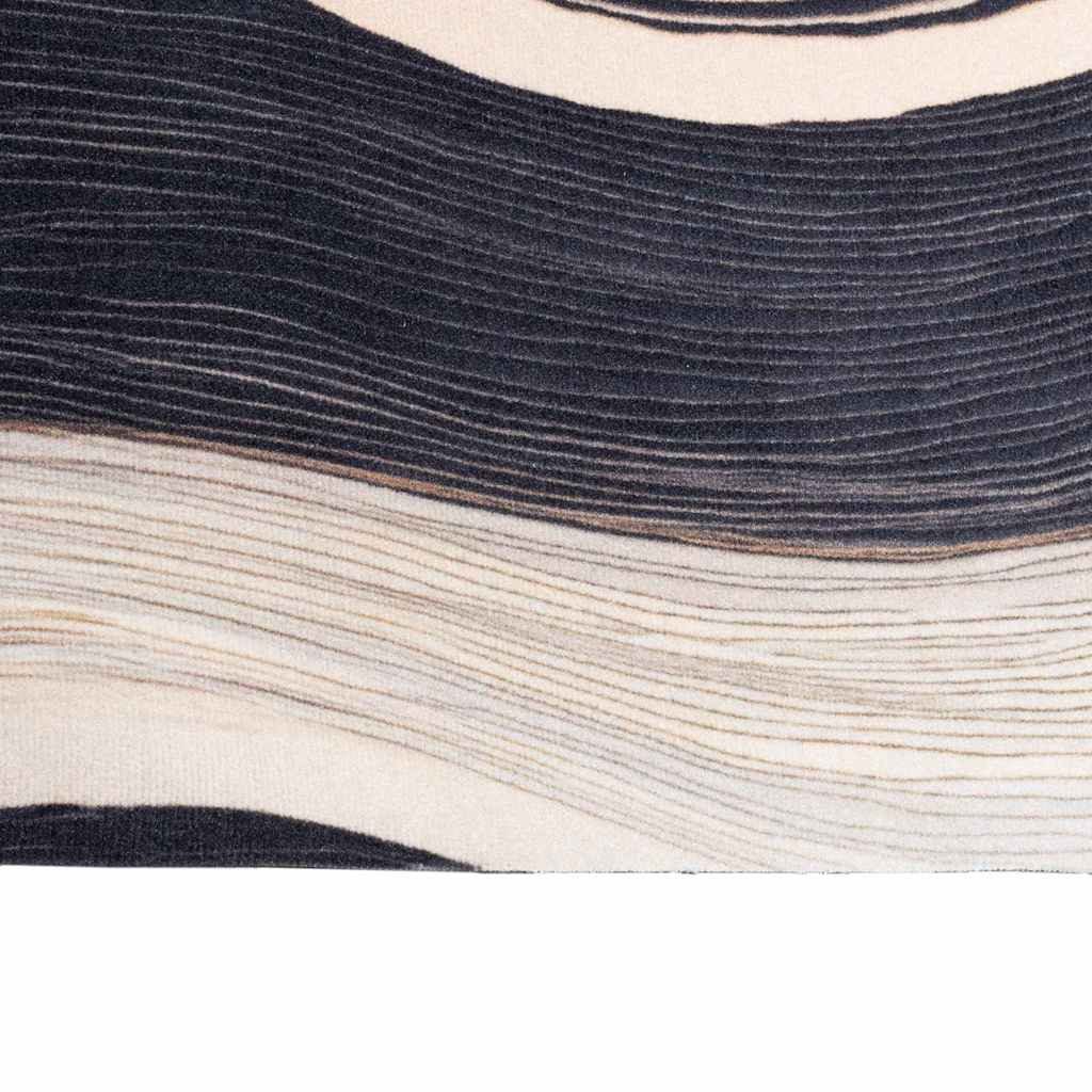 vidaXL Fußmatte Küchen Teppich Schwarz 180 x 60 cm Samt, Rechteckig – Bild 5 von 5