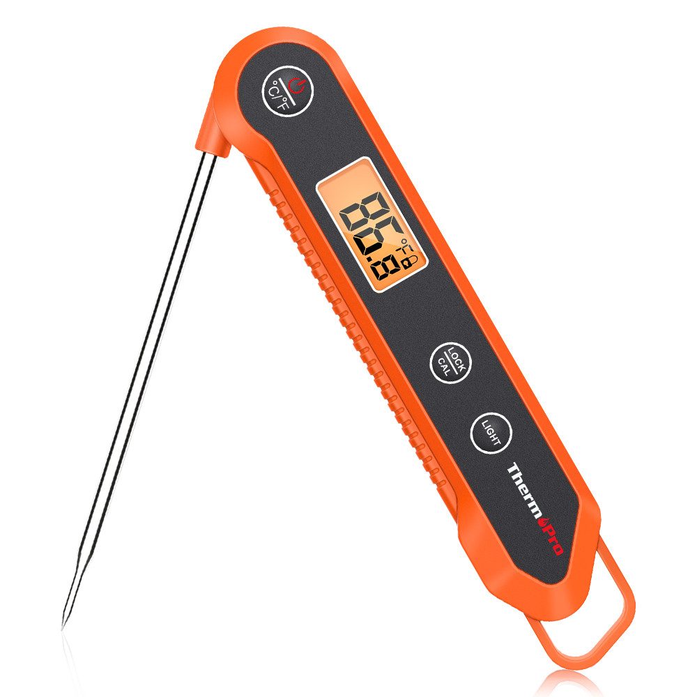 ThermoPro Grillthermometer TP03H, Klappsonde, Hold, Kalibrierung, Hintergrundbeleuchtung