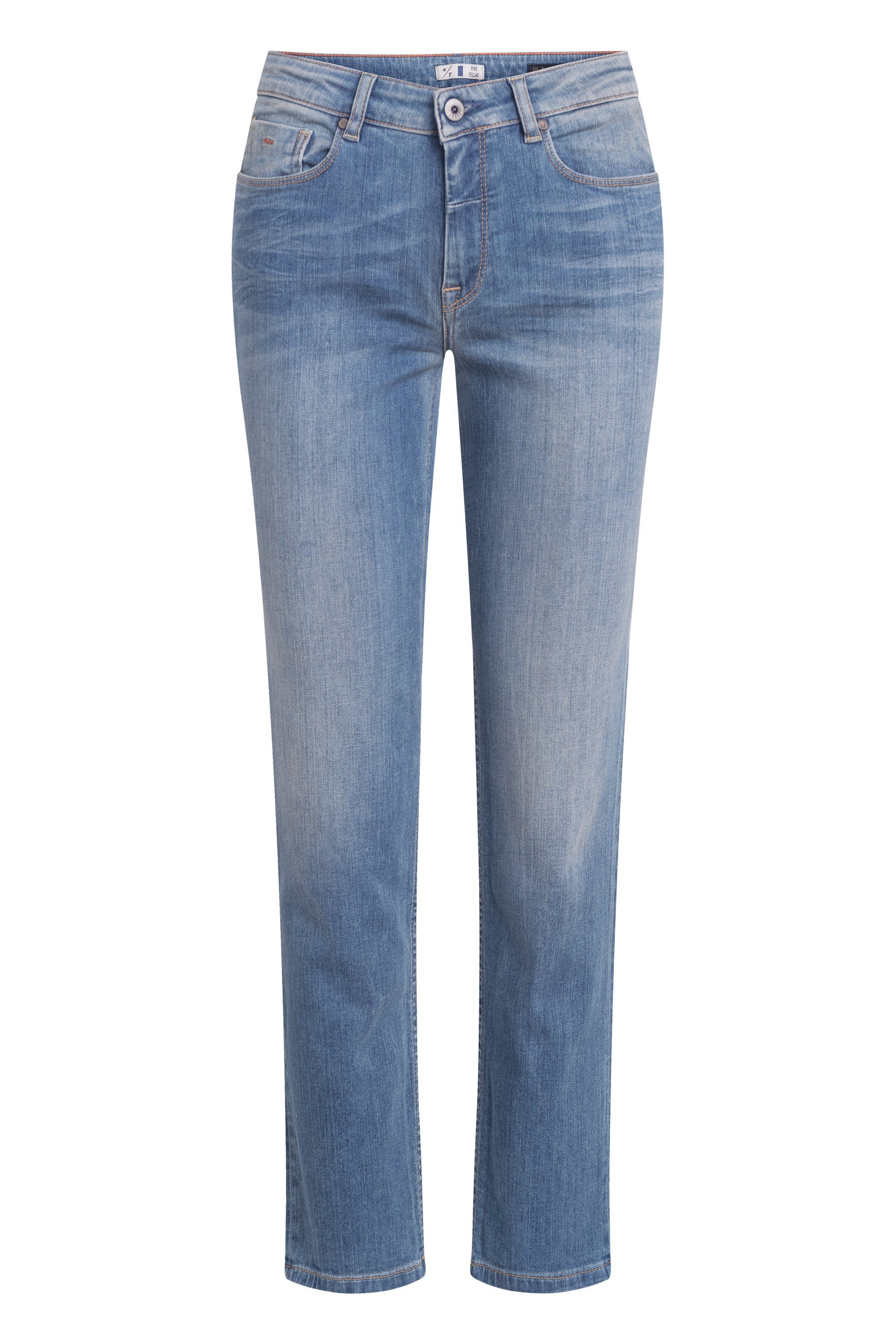 Straight-Jeans FELLAS blau shape nachhaltig, MAGGY magic FIVE 532-36M Stretch, Italien,
