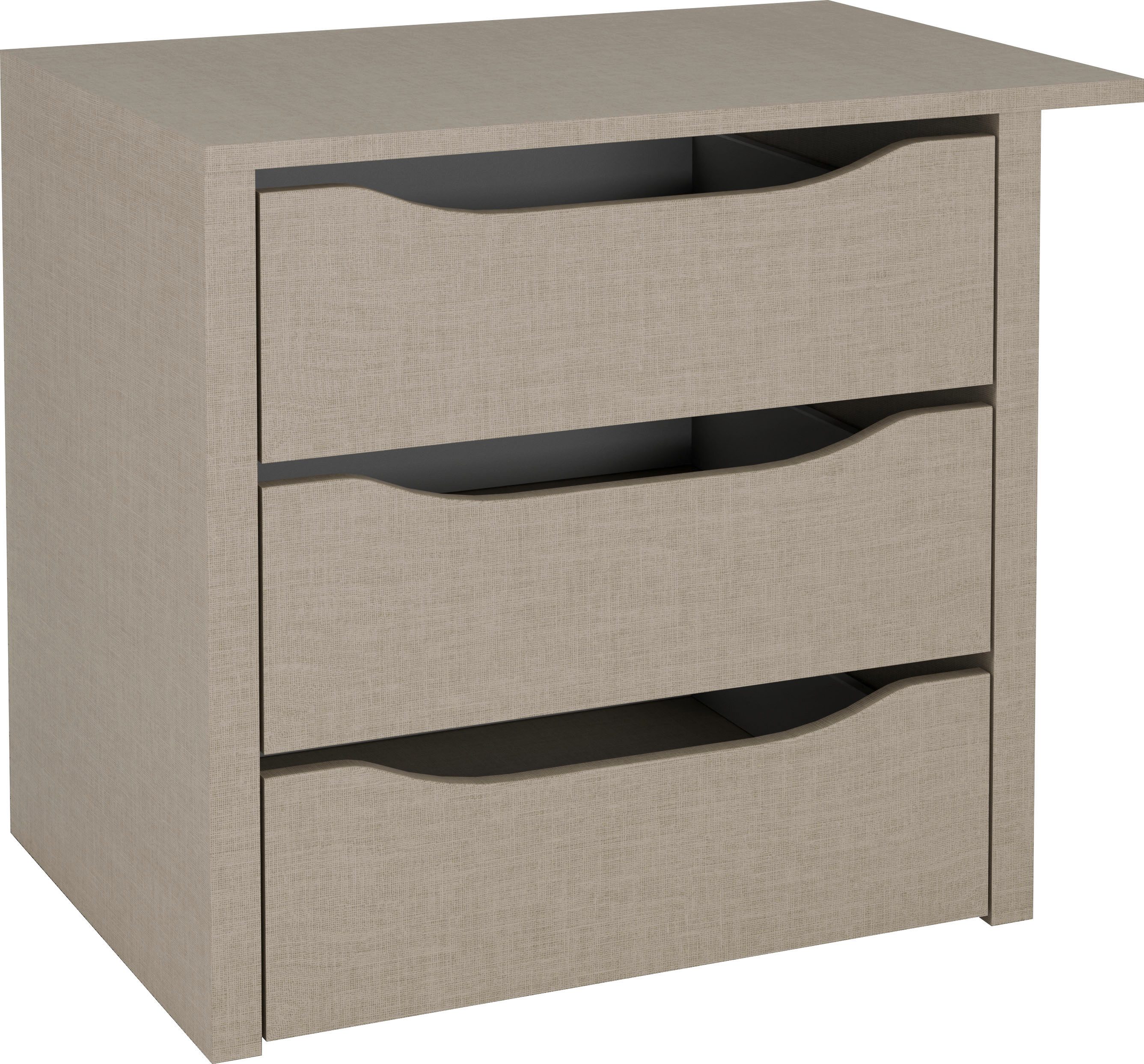 rauch Schubladeneinsatz Zubehör für Rauch-Schwebetürenschränke ORANGE, mit 3 Schubladen und Metallauszügen, Breite 66 cm, Tiefe 45 cm