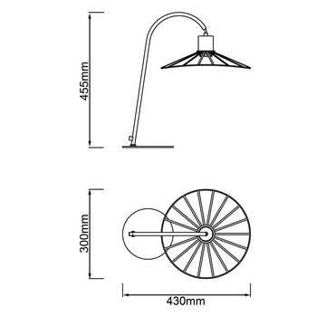 Brilliant Tischleuchte Leika, Lampe, Leika Tischleuchte schwarz matt, 1x A60, E27, 52W, Mit Schnurzw