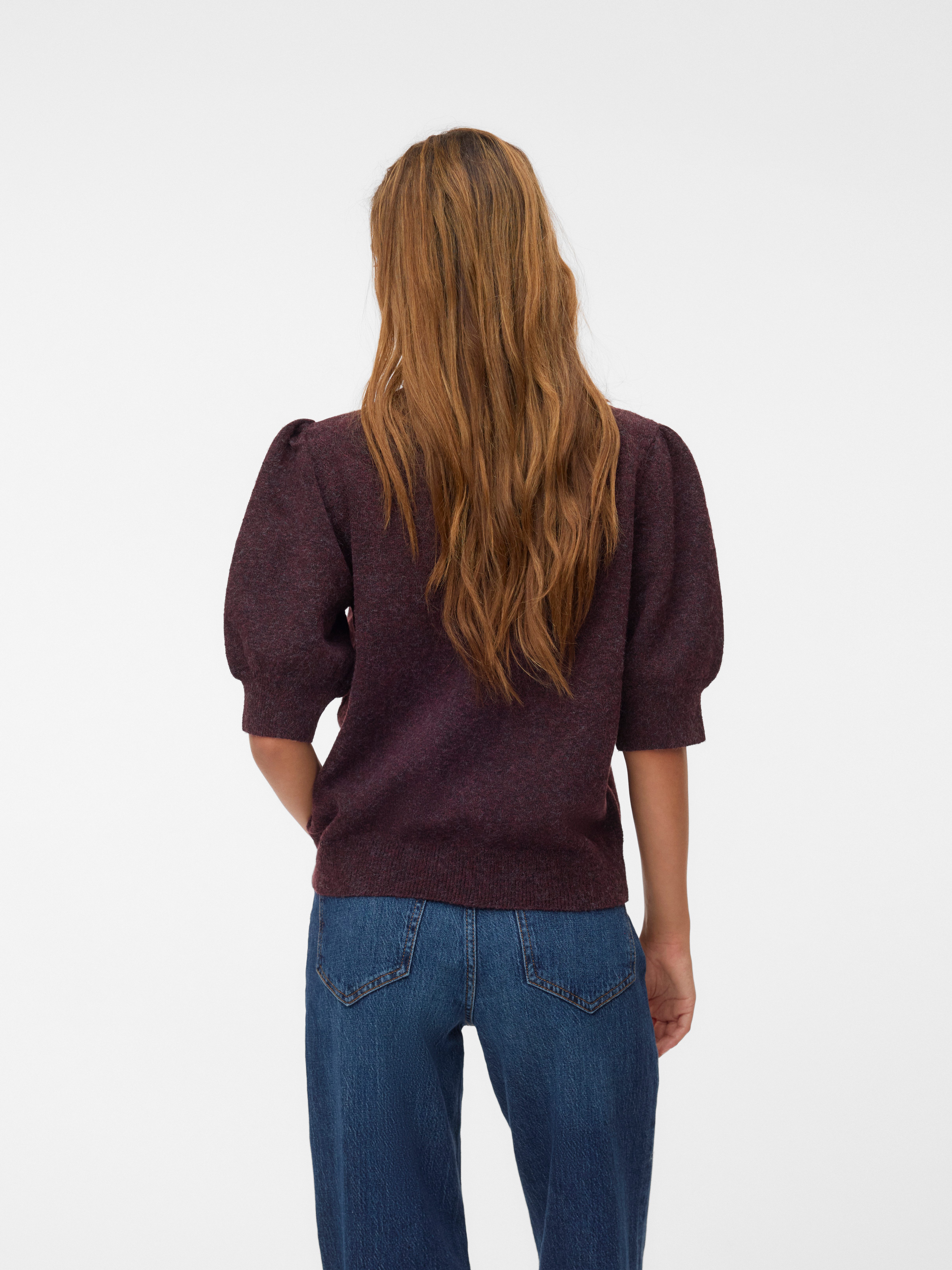 Vero Moda Rundhalspullover VMDOFFY 2/4 O-NECK PULLOVER GA NOOS Materialmix, regular fit