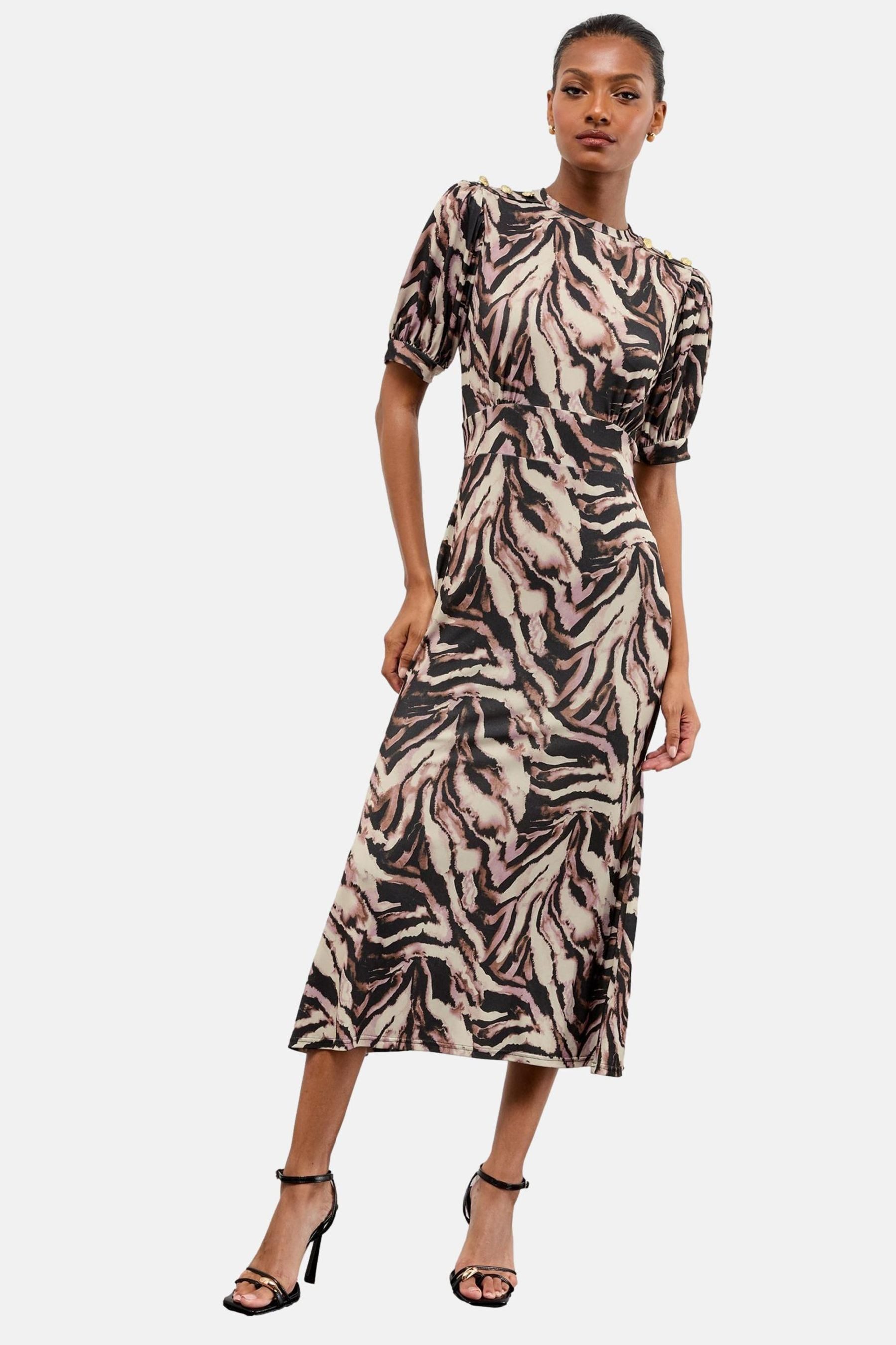 LIPSY Midikleid Lipsy Kurzärmeliges Jersey-Midikleid (1-tlg)