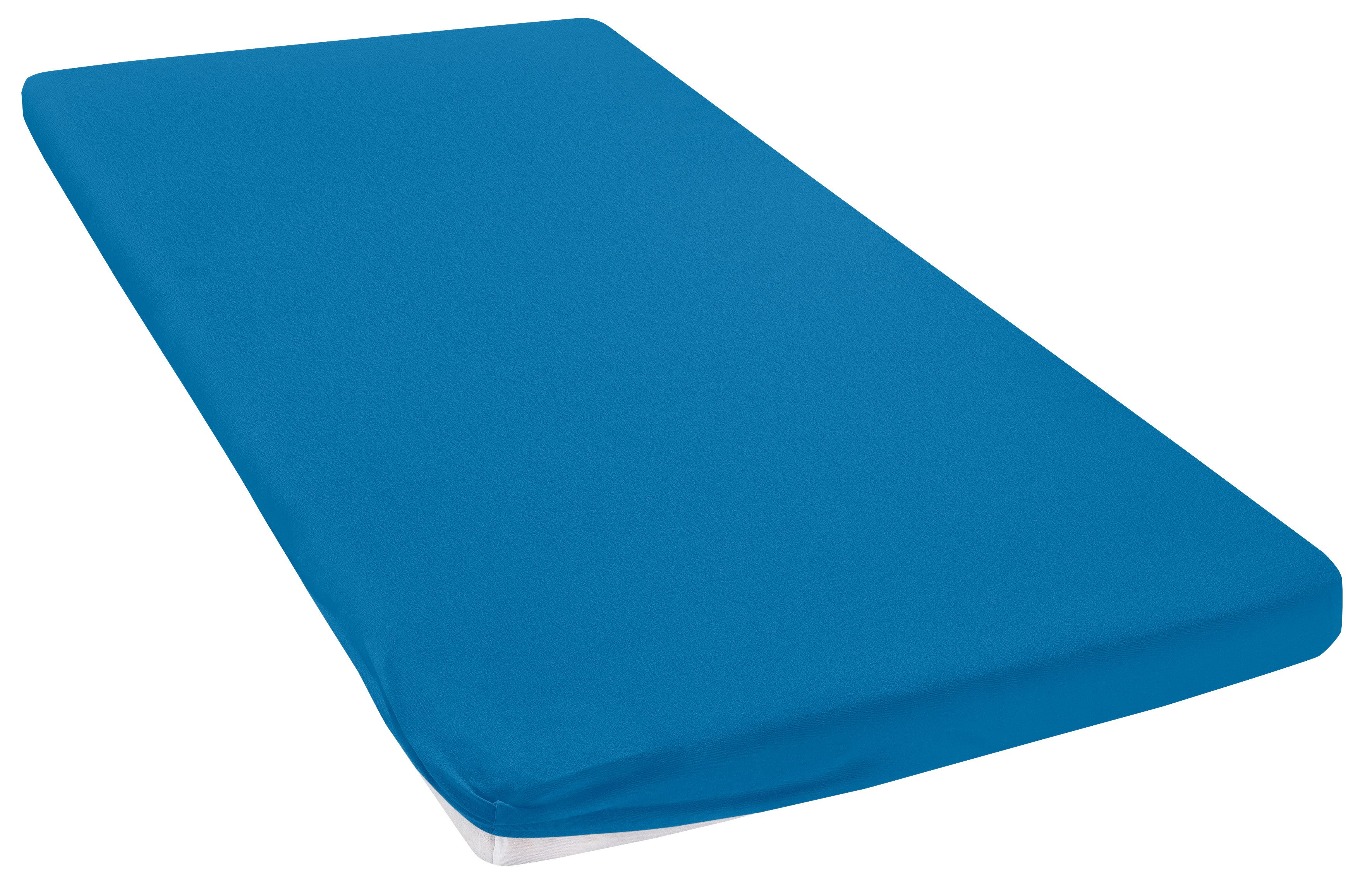 OTTO home Spannbettlaken Topper Basic, in Gr. 90x200, 140x200 oder 180x200 cm, Microfaser-Jersey, Gummizug: rundum, (1 Stück), Baumwolle, Matratzen bis 8 cm Höhe, Bettlaken, Spannbetttuch, Laken