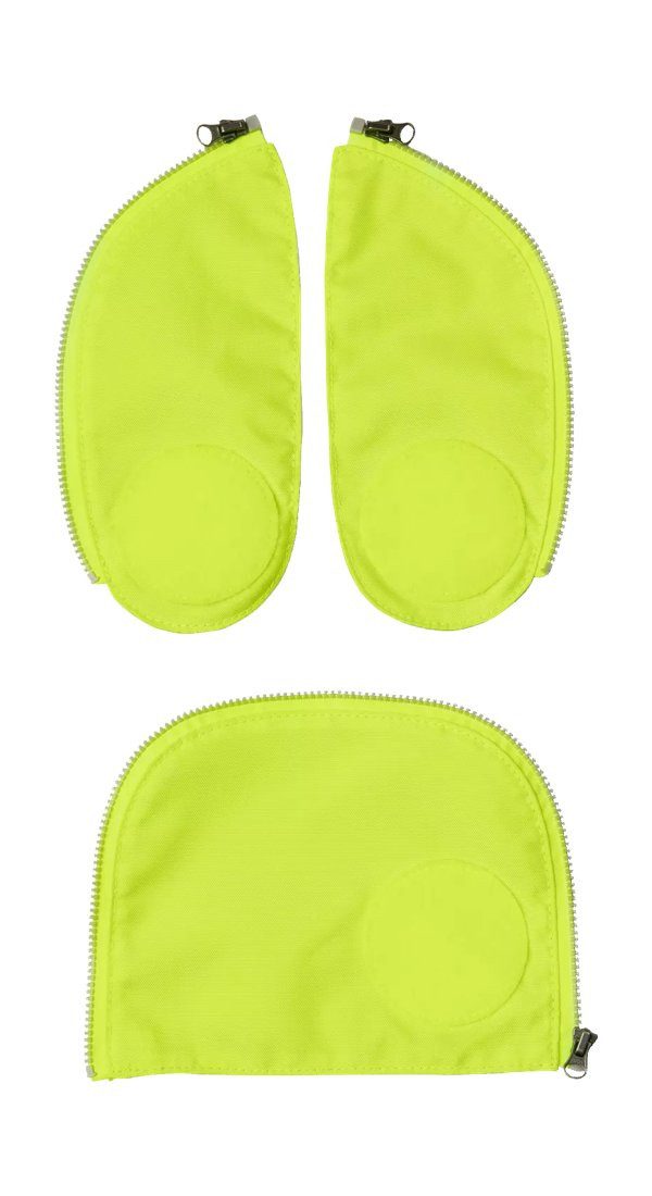 ergobag Schulranzen Fluo Zip Set (3-tlg), reflektierend