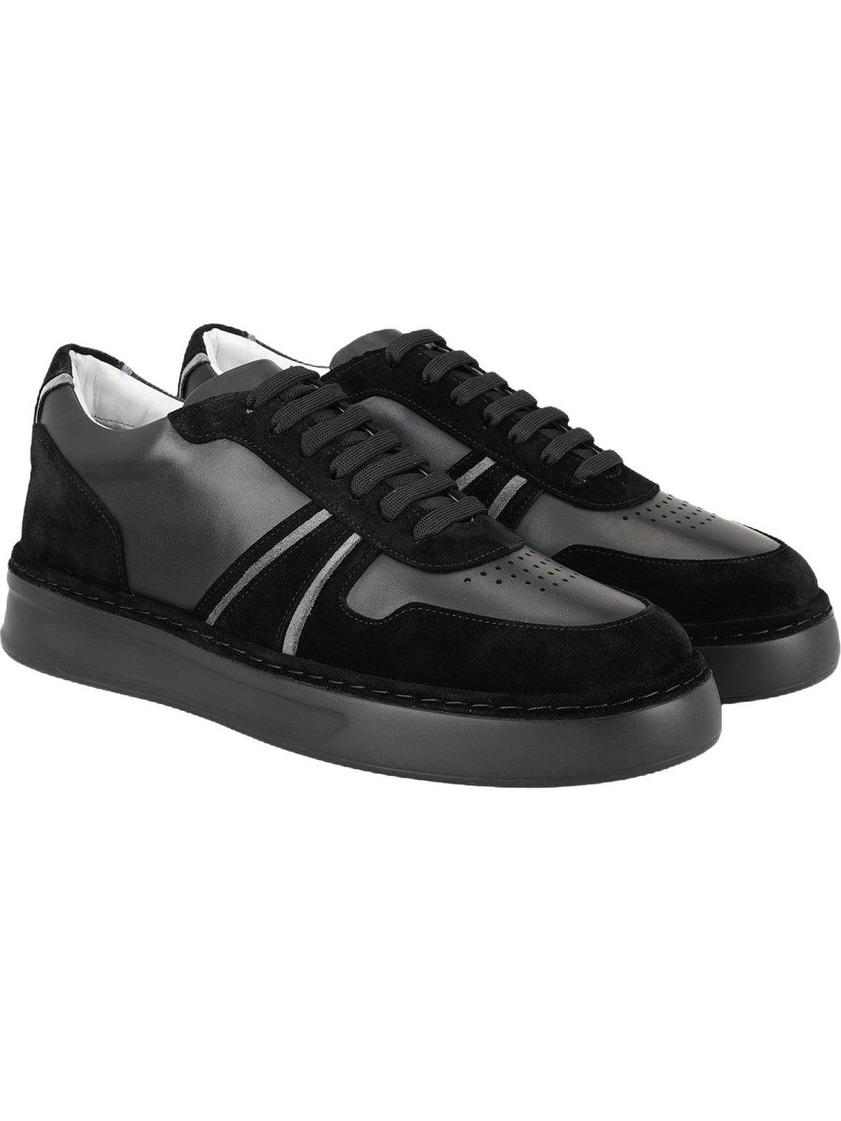 Desa Desa Herren-Freizeitschuhe aus Leder mit Schnürung – Synthetiksohle, f Sneaker