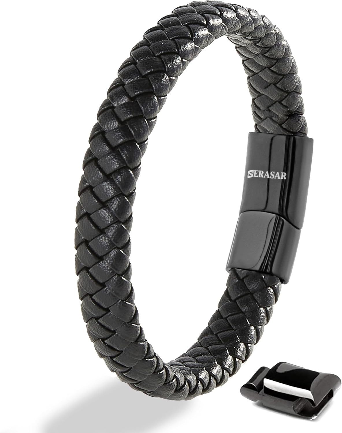 SERASAR Armband Echtlederarmband für Herren "Steady", Magnetic clasp günstig online kaufen