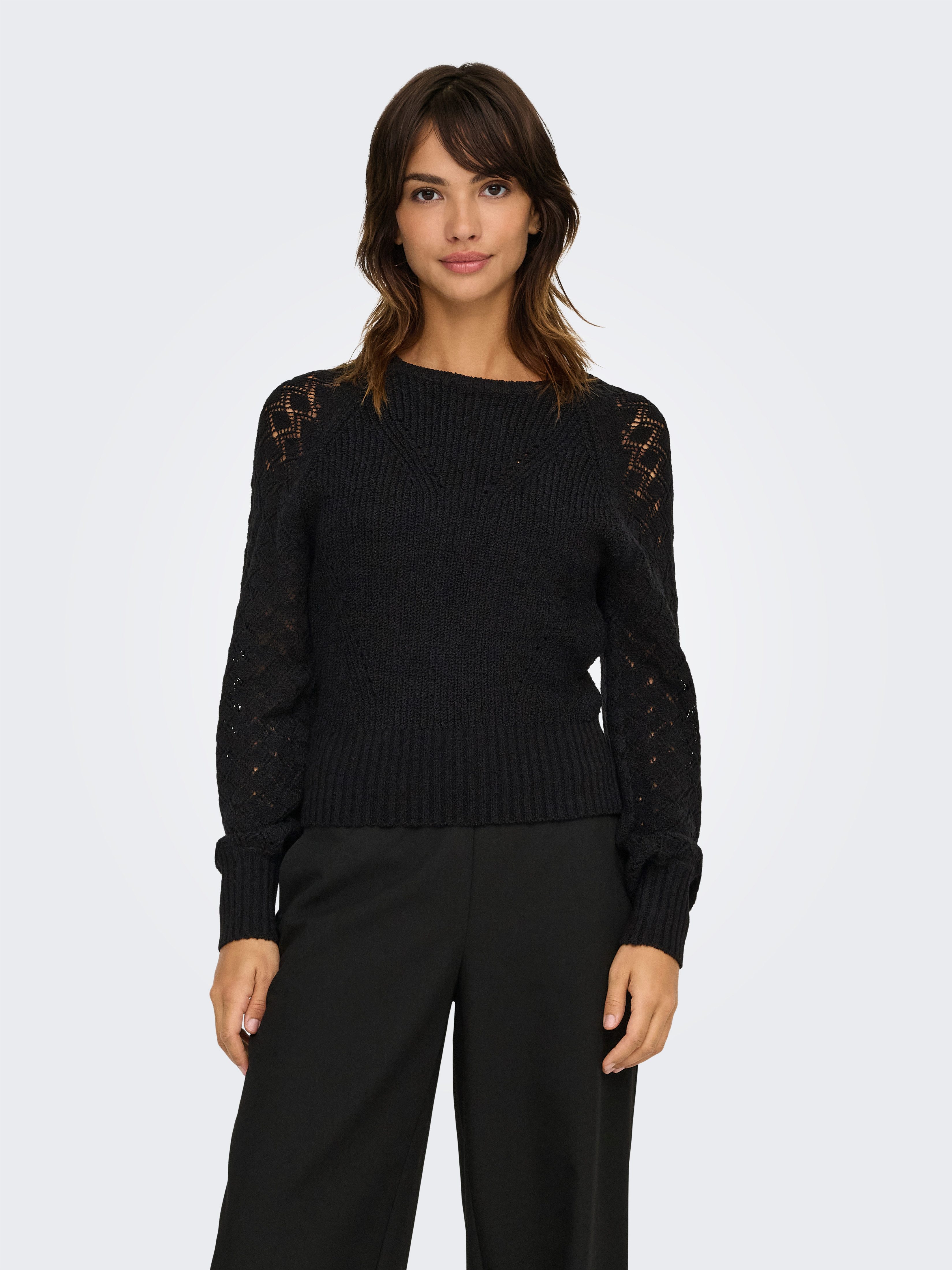 ONLFINA LS STITCH O-NECK CC KNT