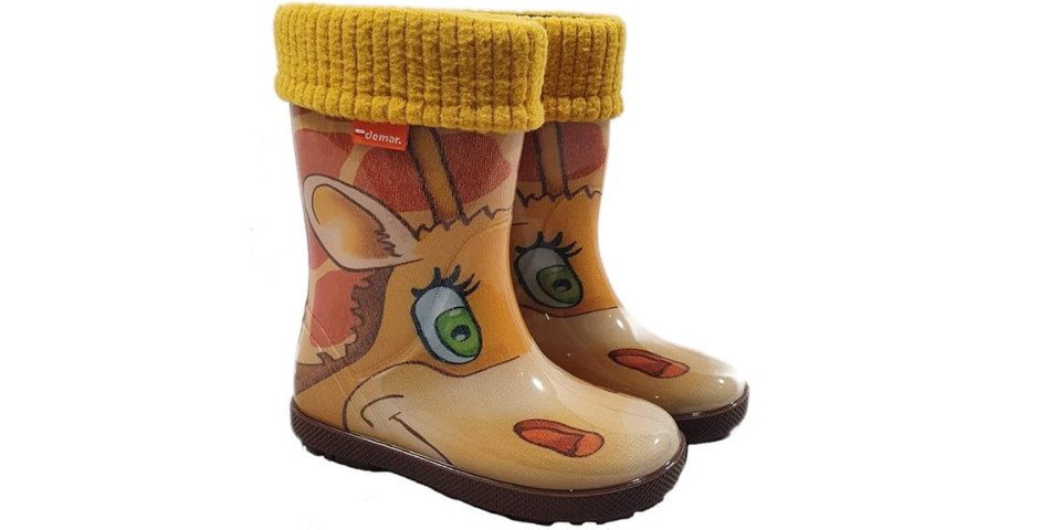 GOLDKIDS Demar LUX Gummistiefel (Regenstiefel, Kinderstiefel gefüttert) mit Innensocken Mädchen Jungen