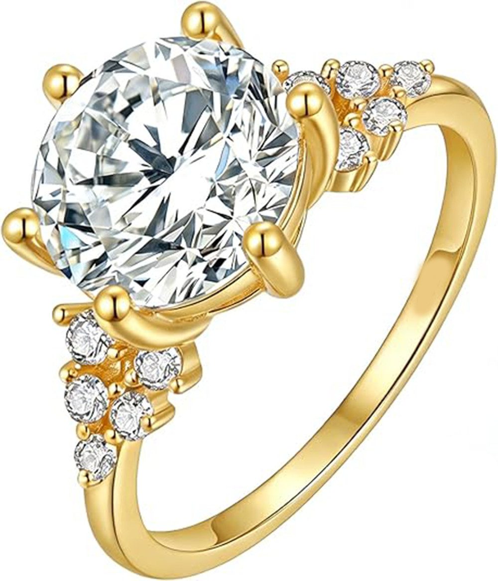 Jumpeak Diamantring 2ct D VS1,lab grown diamant ring,verlobungsring,damen geschenk, 3EX Eheringe,liebes geschenk für sie,geschenk ideen für frau,14K Gold