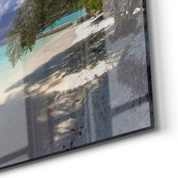 DEQORI Glasbild 'Paradiesischer Strand', 'Paradiesischer Strand', Glas Wandbild Bild schwebend modern