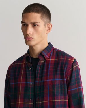 Gant Langarmhemd Regular Fit Flannel Kariert dicker pflegeleicht warm