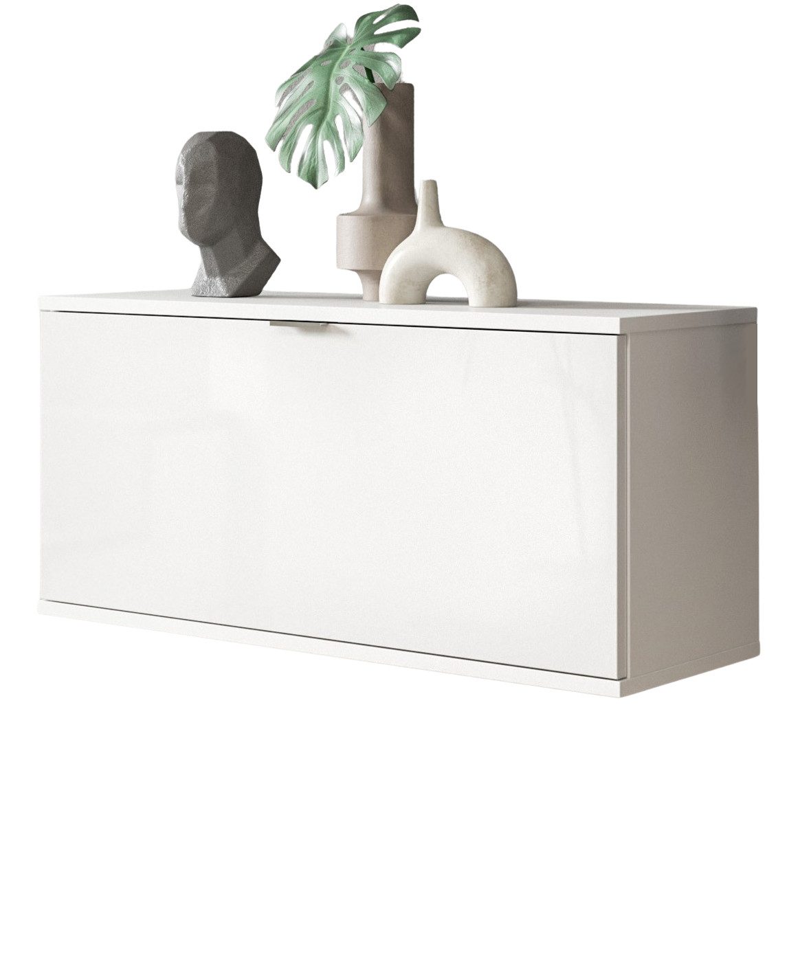 Inn.Furn Schuhkommode SystemX (in weiß Hochglanz, 91 cm), Kommode hängend