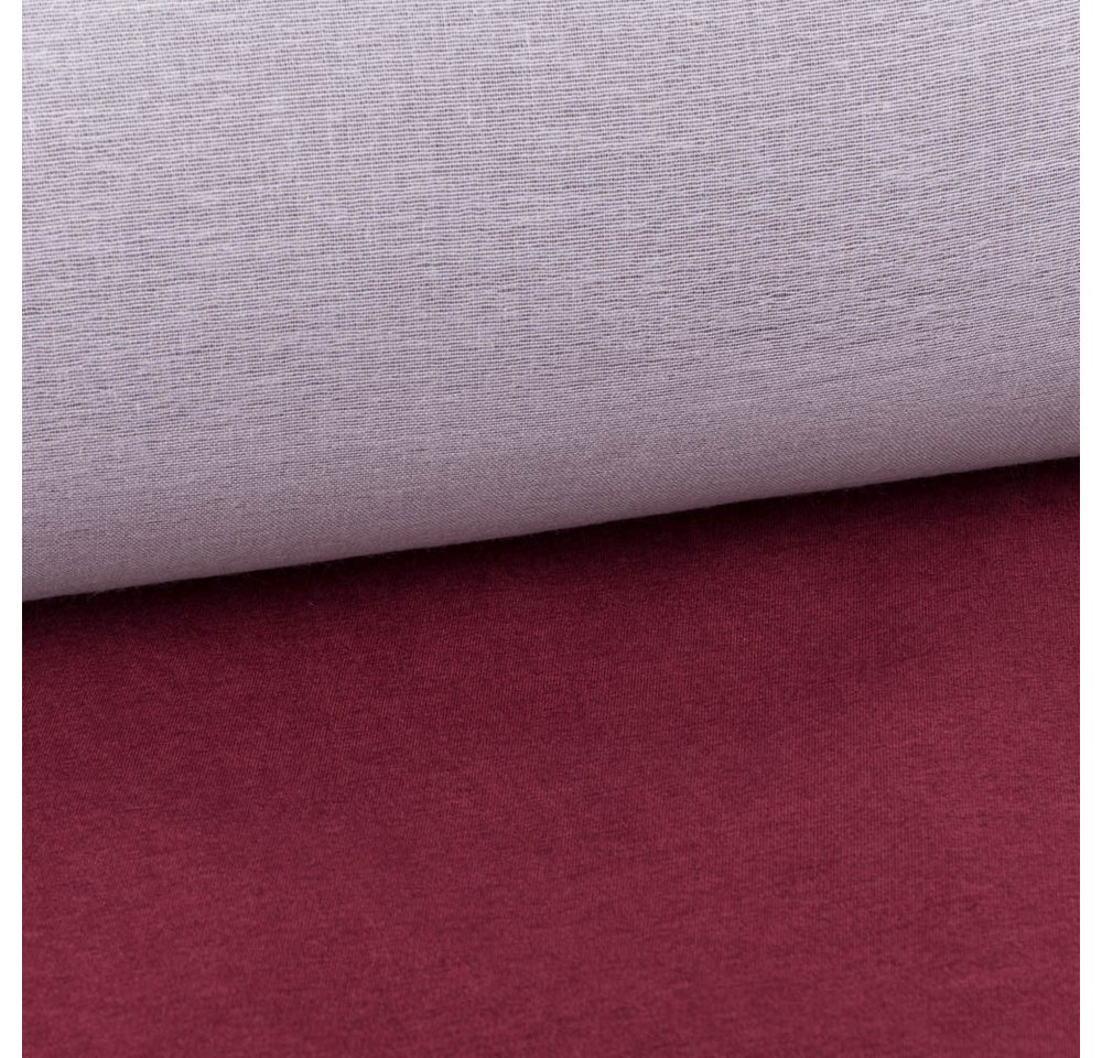 Thumbnail - SCHÖNER LEBEN. Stoff Polsterstoff Mikrofaser Easy Clean Milo uni bordeaux-rot 1,45m, pflegeleicht