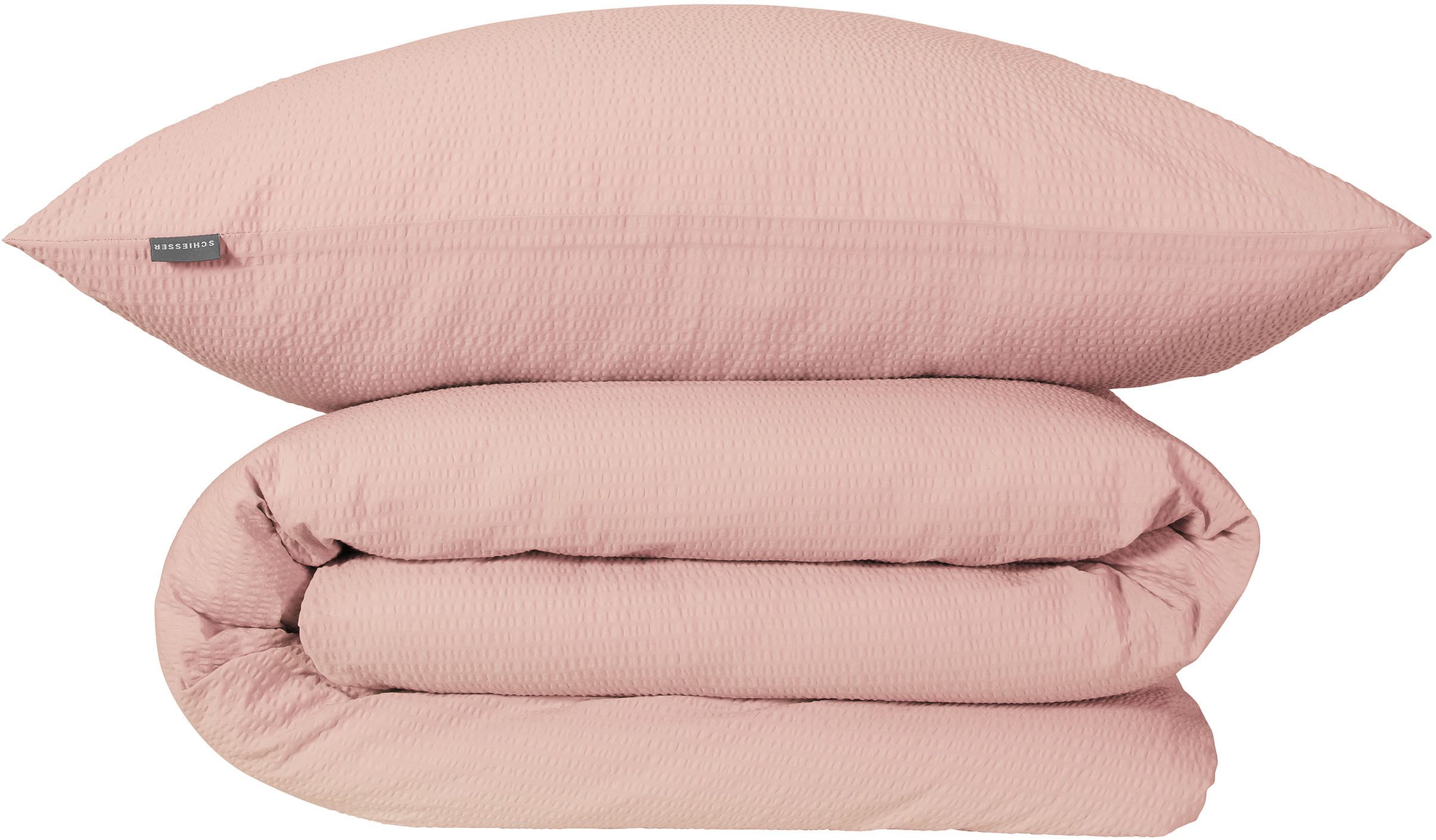 Bettwäsche Laura aus Baumwoll-Seersucker in zarten Farbtönen