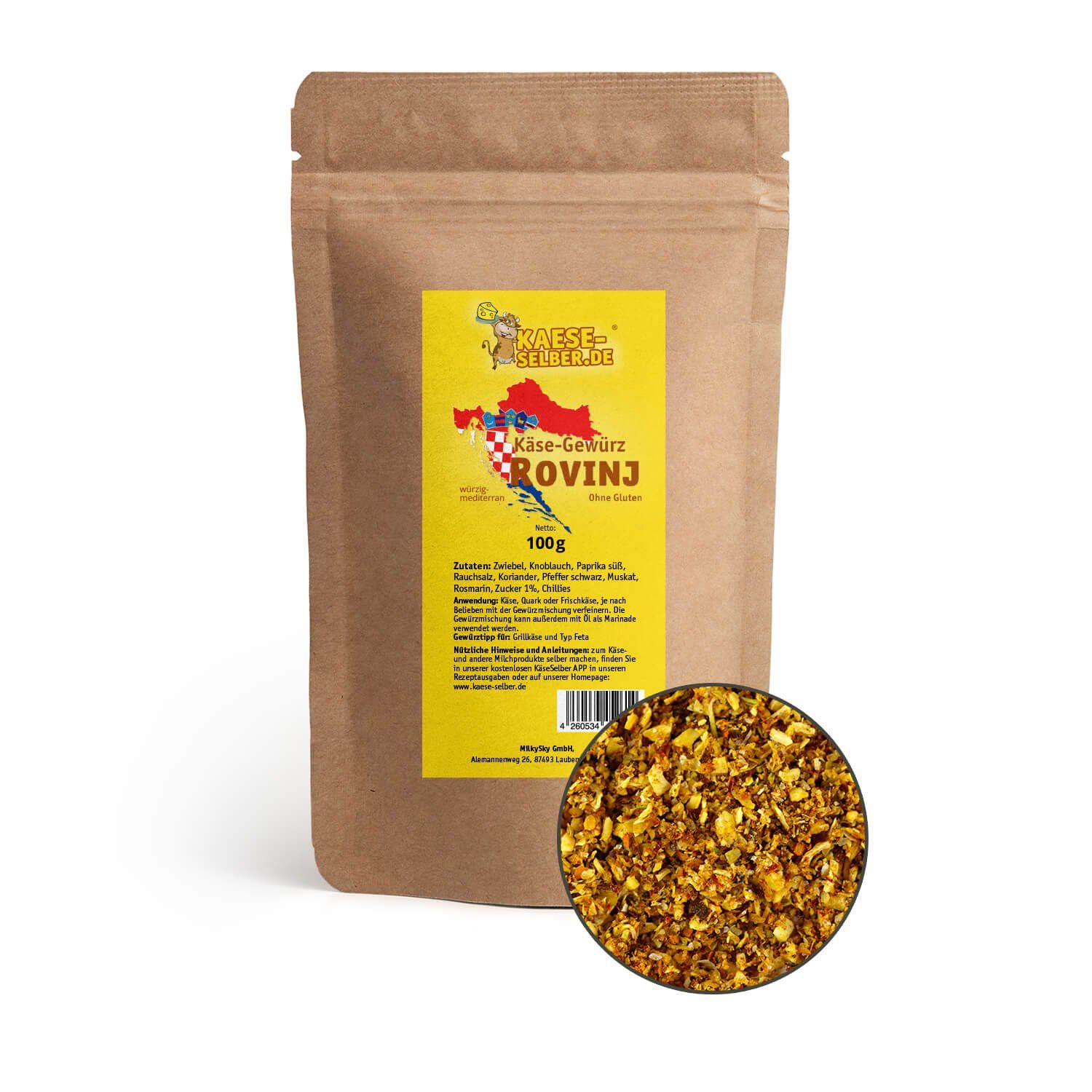 Back-Set kaese-selber.de Käsegewürz Rovinj 100 g