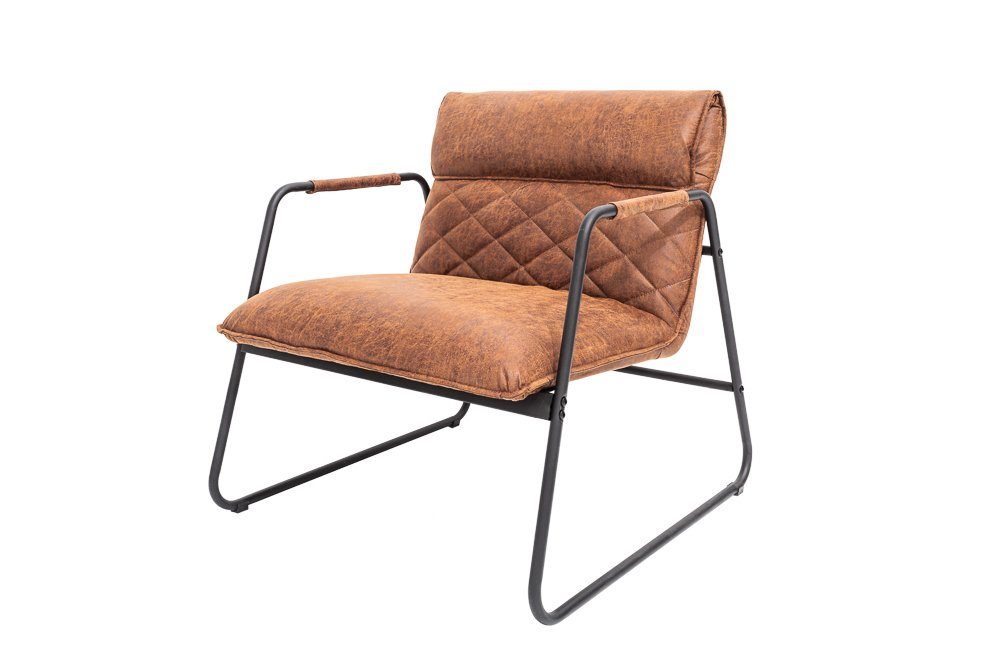 riess-ambiente Sessel MUSTANG LOUNGER antik hellbraun, Loungesessel · Wohnzimmer · Retro