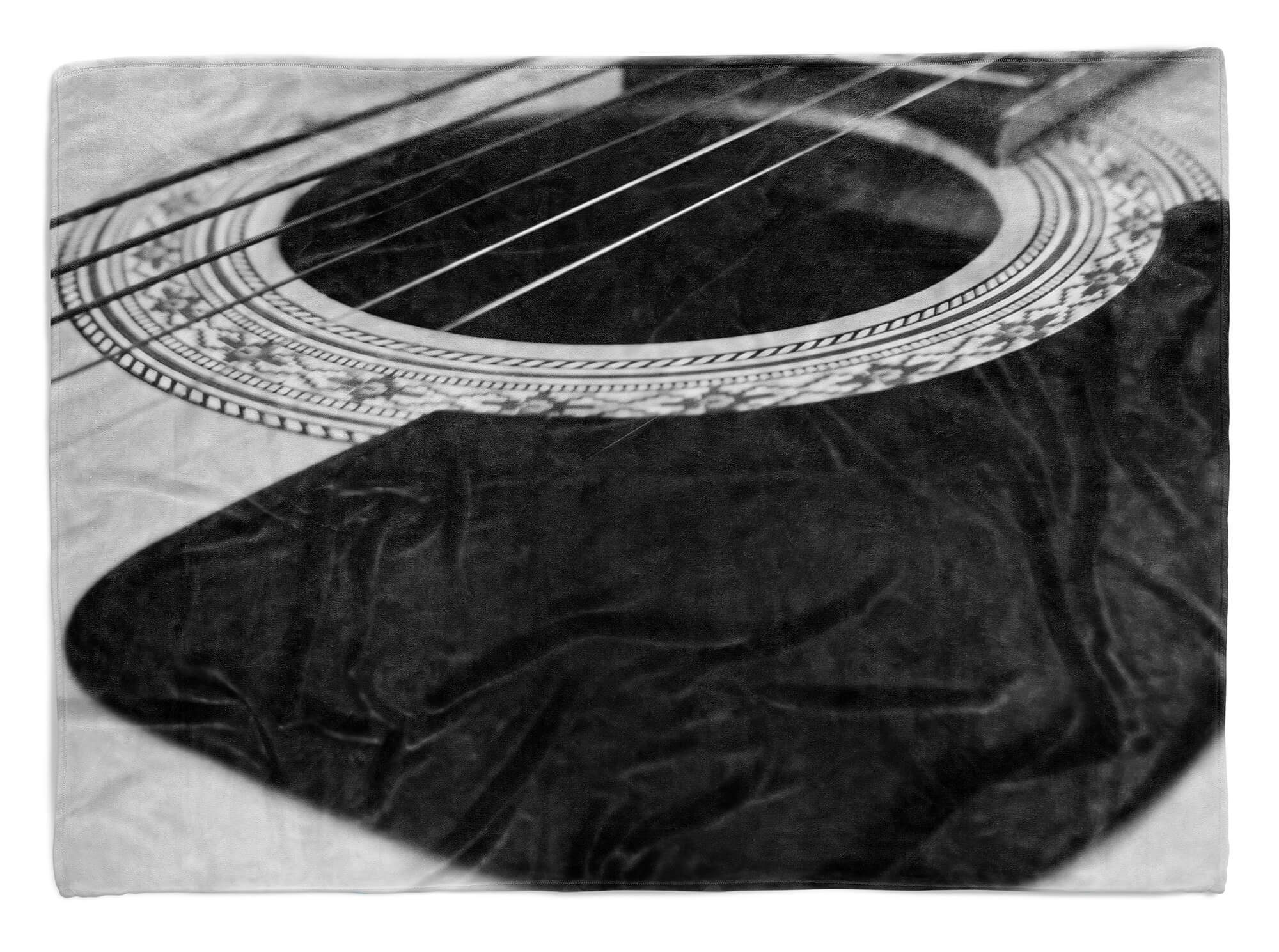 Fotomotiv Saunatuch mit Handtuch Sinus Strandhandtuch Handtuch Handtücher (1-St), Baumwolle-Polyester-Mix Kuscheldecke Gitarrensa, Gitarre Art