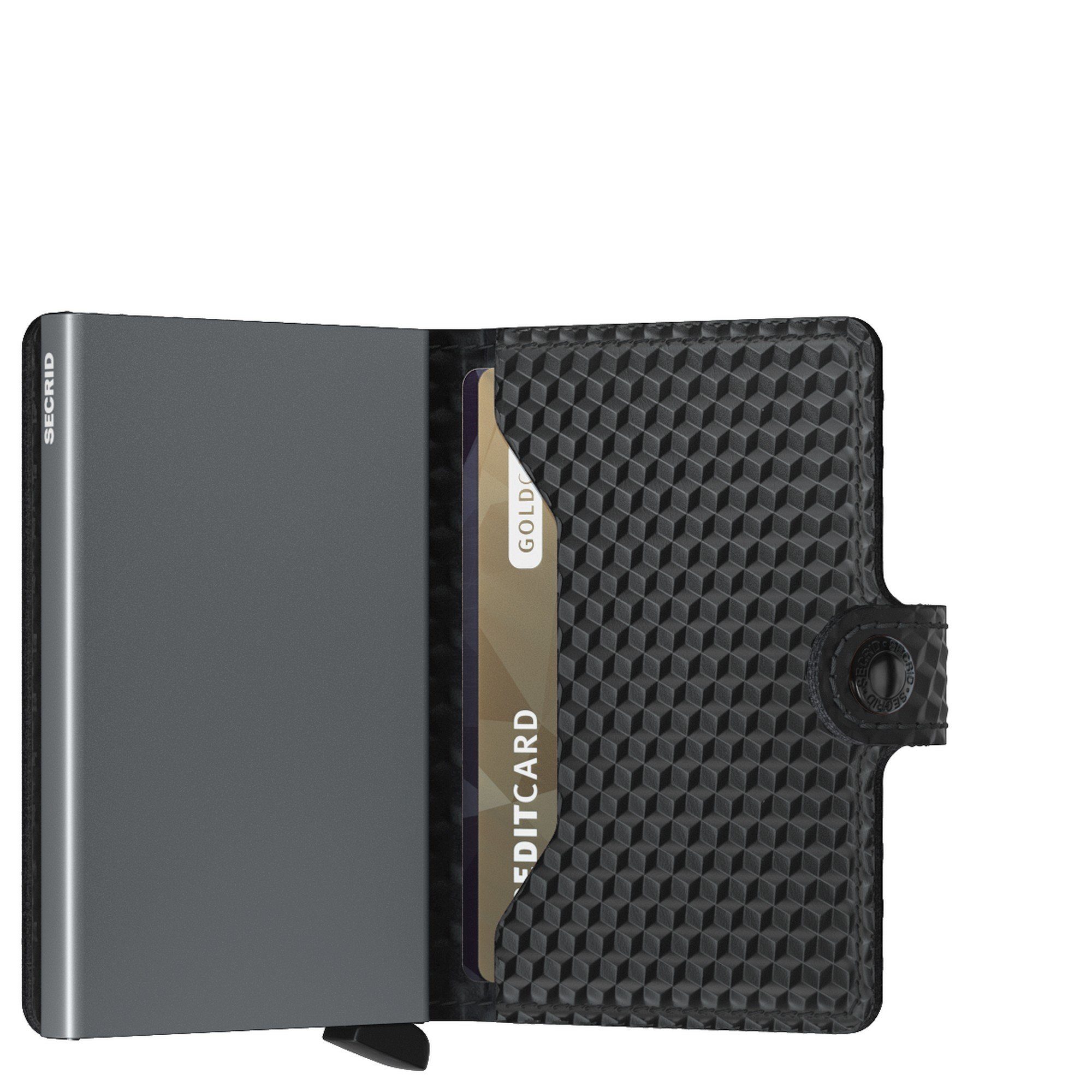 - (1-tlg) Geldbörse SECRID Geldbörse Cubic Miniwallet black-titanium 6.5 cm RFID