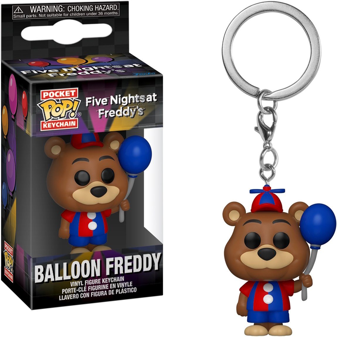 Freddy Pop! at Nights Schlüsselanhänger Five Pocket Balloon Freddy's Funko