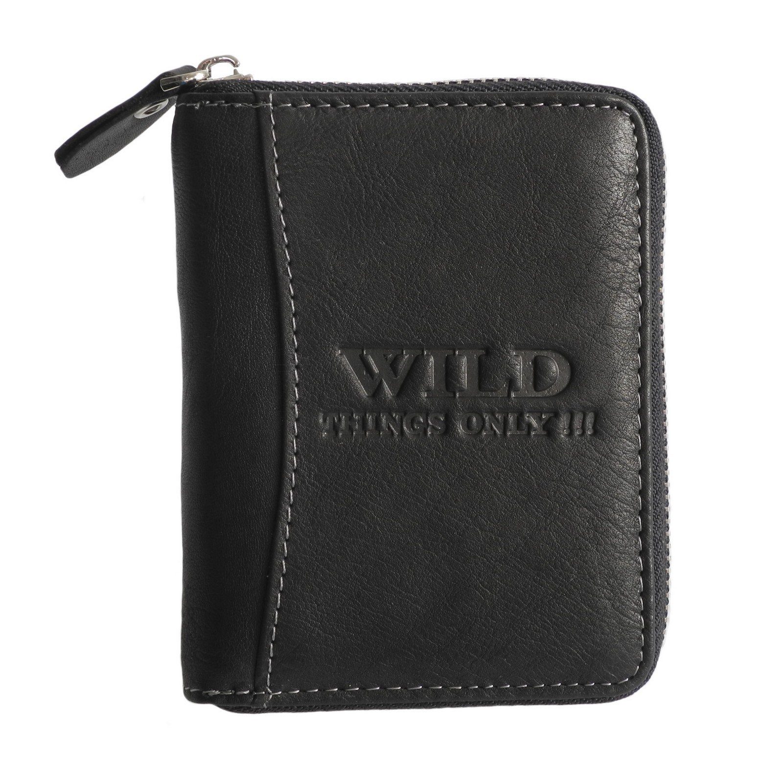 Leder Geldbörse - Wild Only Schwarz Geldbörse Things Only !!! Geldbeutel Things Wild Portemonnaie Herren